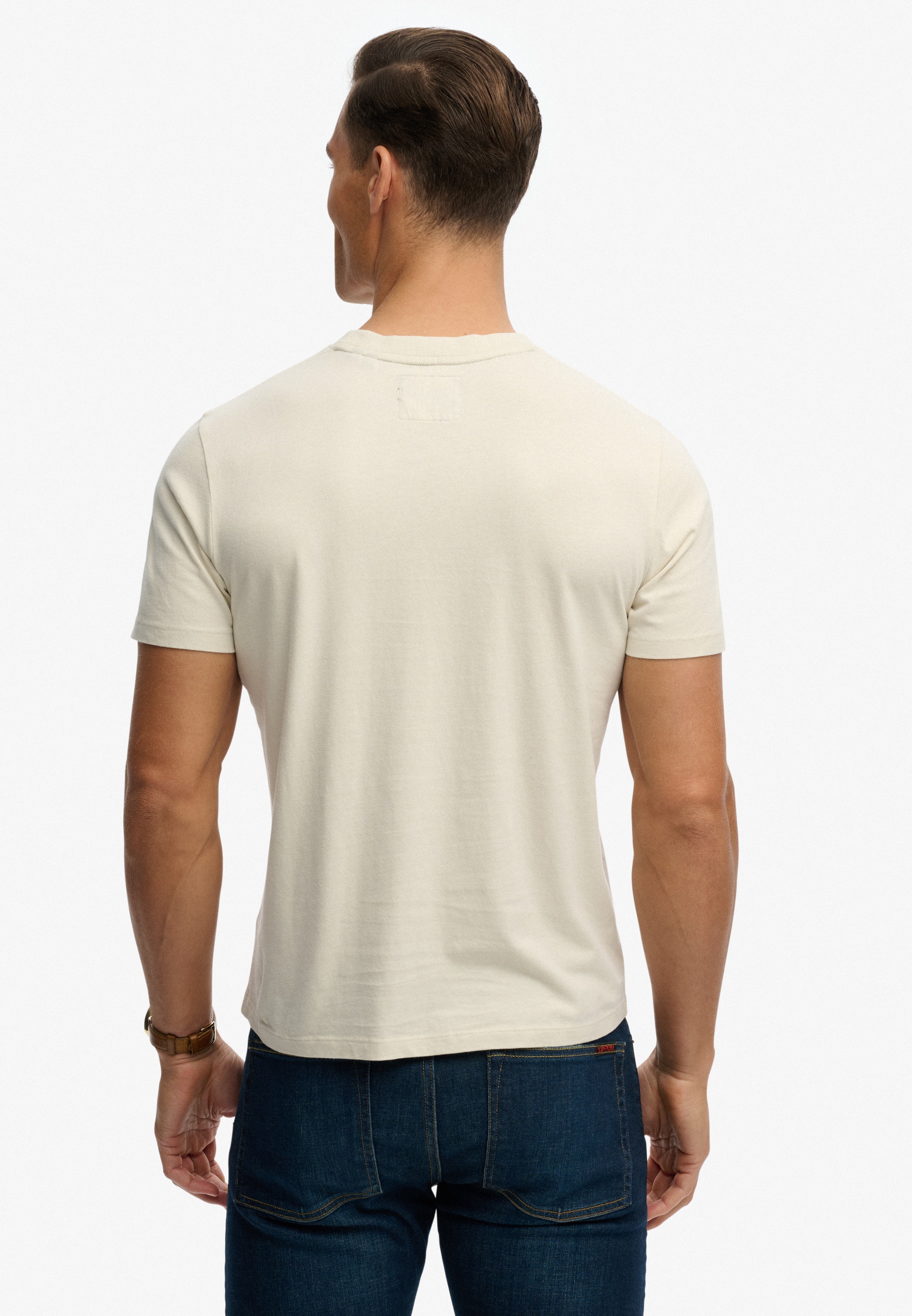 Superdry Shirt à col rond »Industry Worker Relaxed Tee« en coton et jersey simple, Regular Fit, avec imprimé, manches courtes