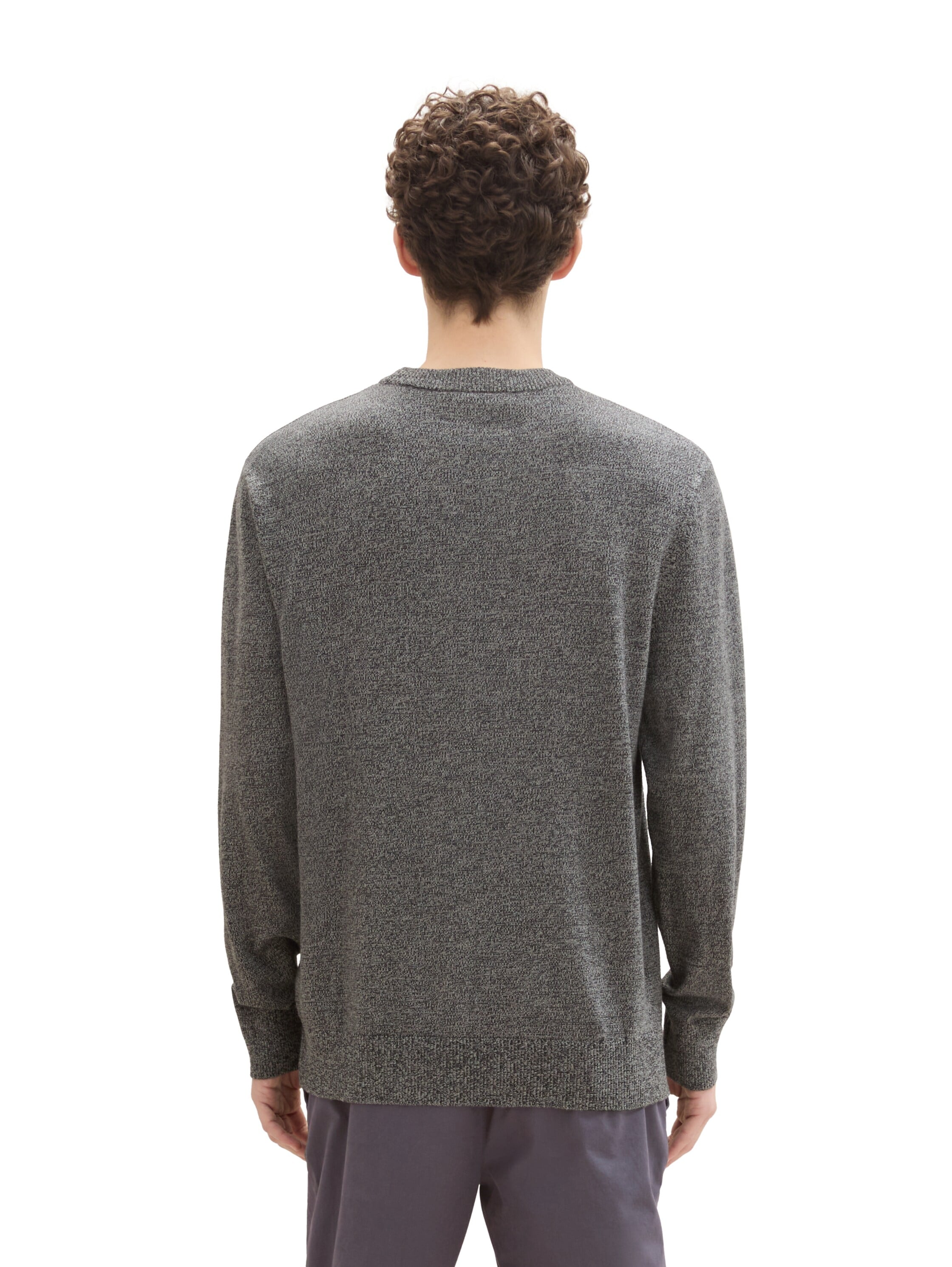 TOM TAILOR Denim Strickpullover, mit Rundhalsausschnitt