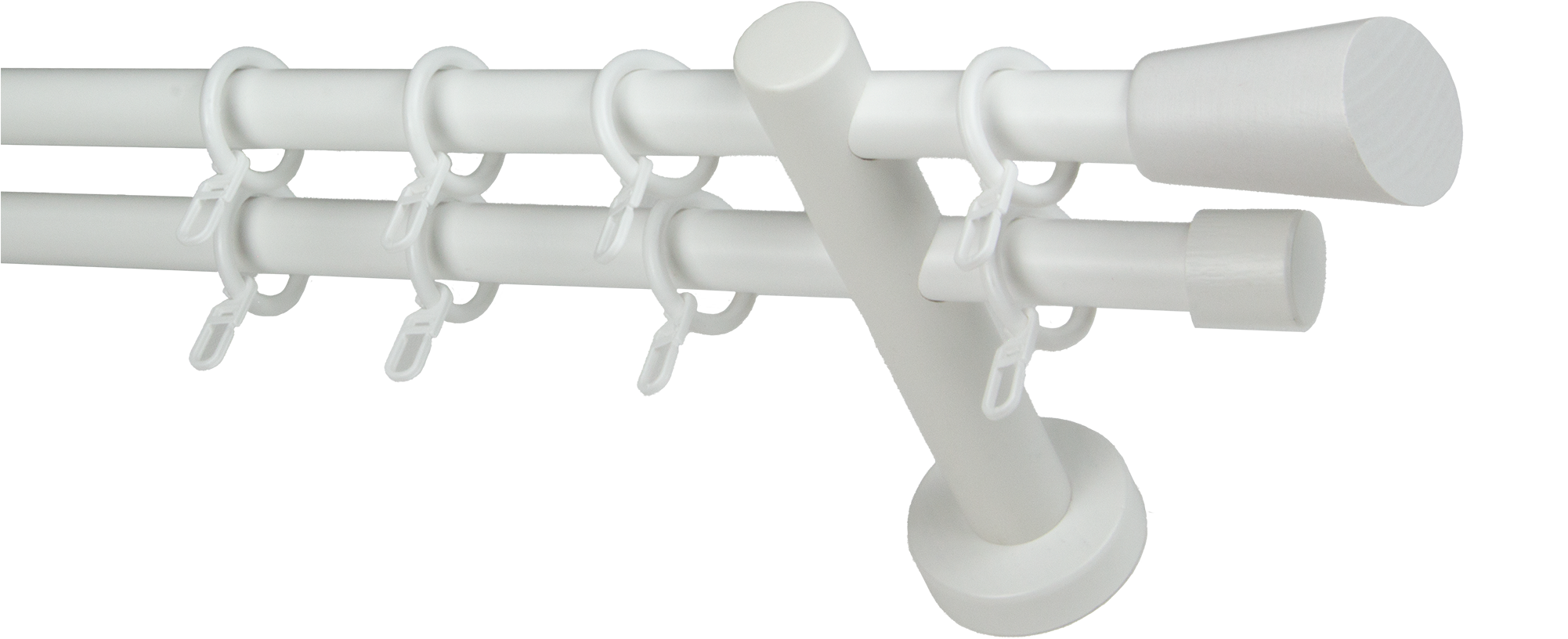 Image of GARESA Gardinenstange "CLASSICO MOLIS" 2 läufig-läufig Wunschmasslänge Vorhanggarnitur, verlängerbar, Wandmontage, Keil, mit Ringe und Haken
