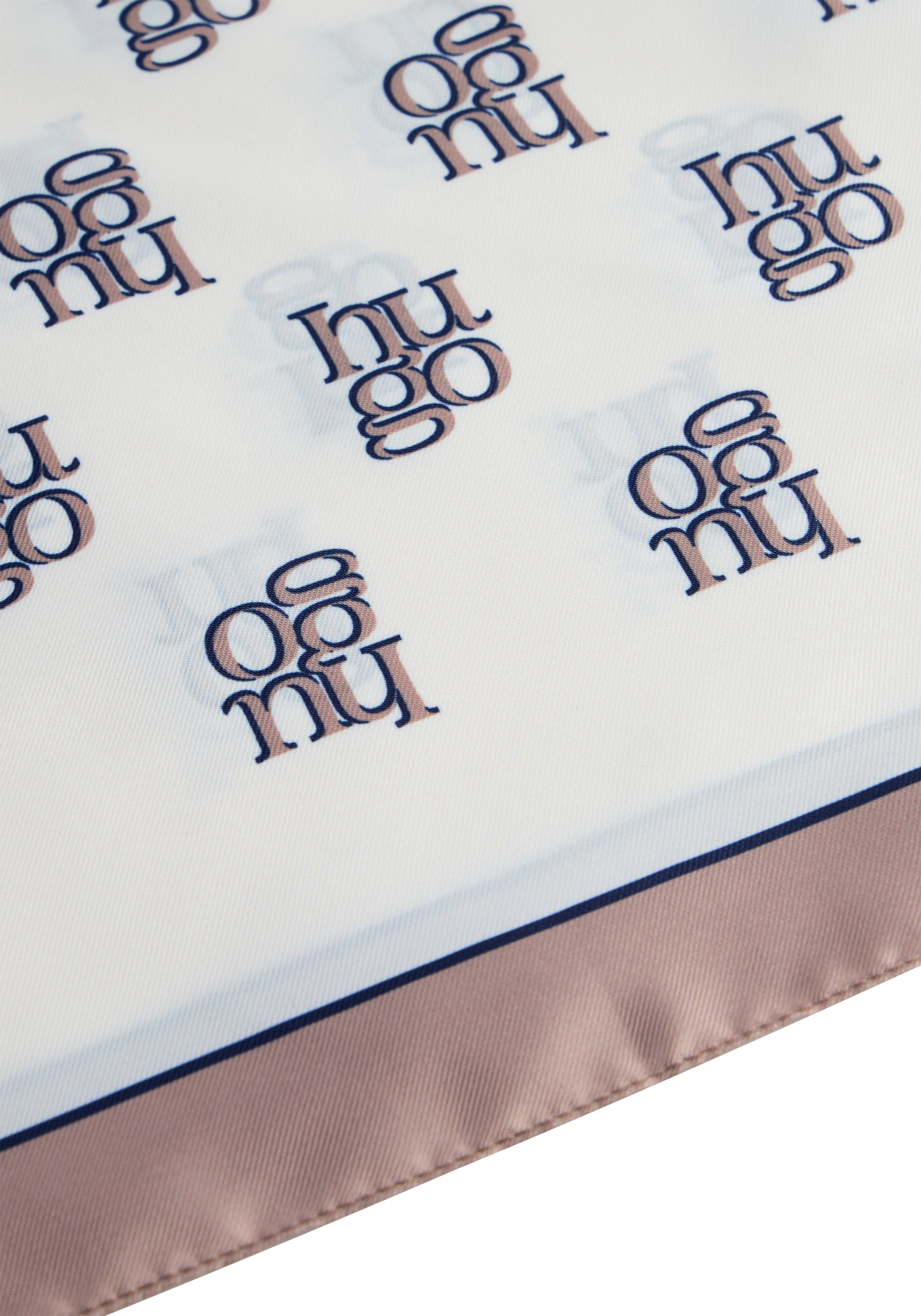 HUGO Foulard »Auraize 90*90« mit Print und HUGO Schriftzug