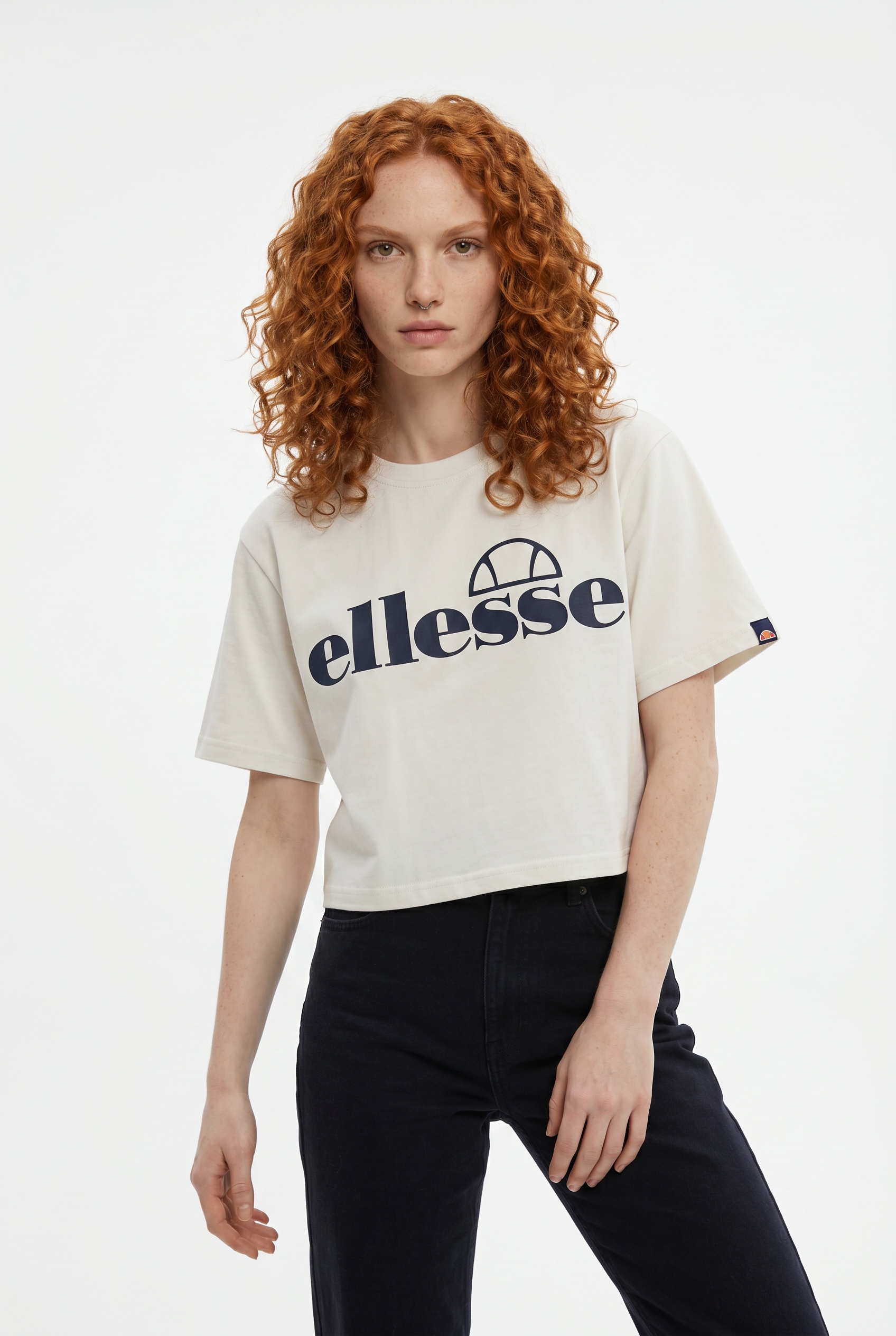 Image of Ellesse T-Shirt "SILO CROPPED TEE" aus Baumwolle, in den Grössen 34 bis 44