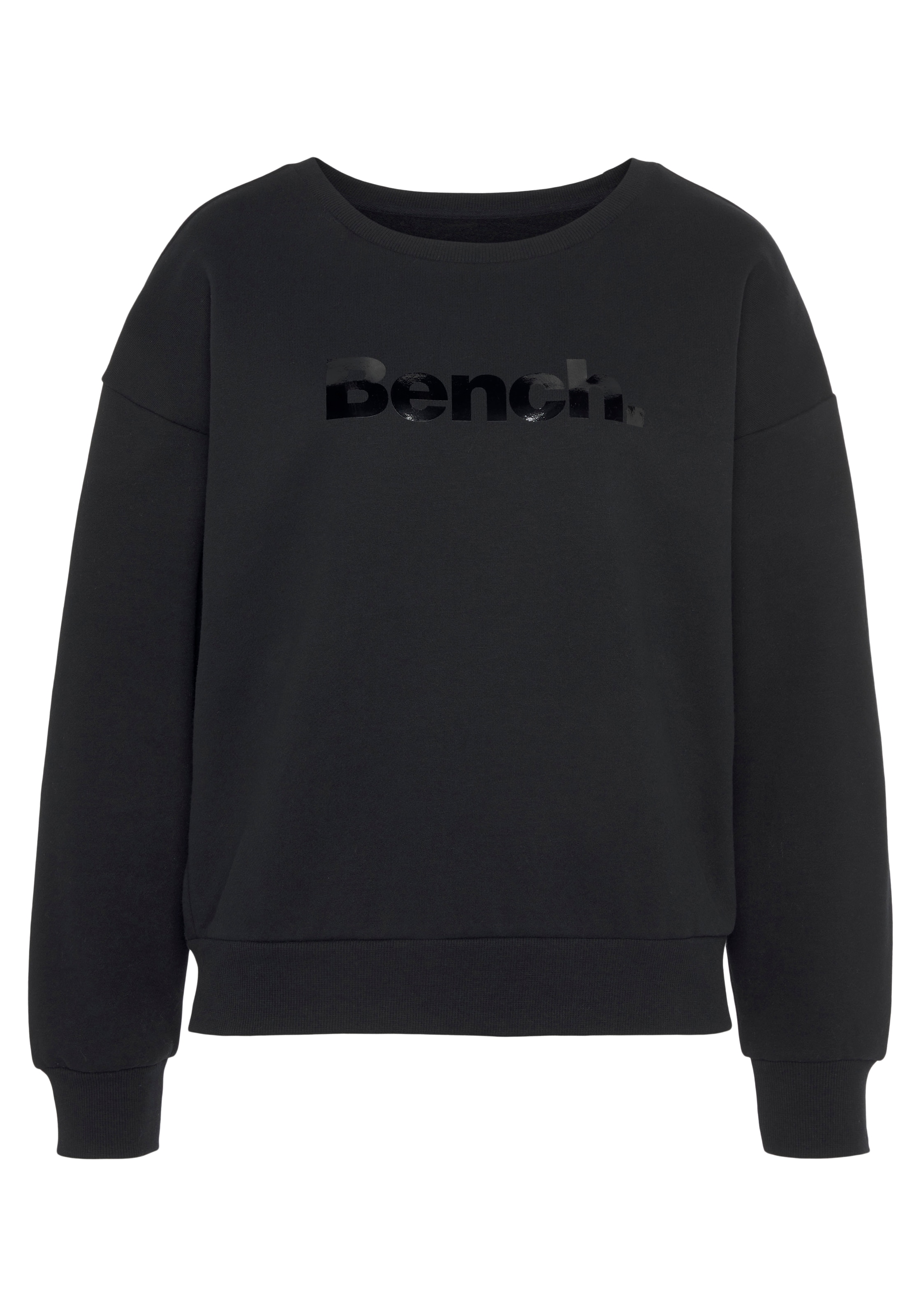 Bench. Loungewear Sweatshirt auf glänzendem Loungewear, Loungeanzug Logodruck, »-Loungeshirt«, versandkostenfrei mit