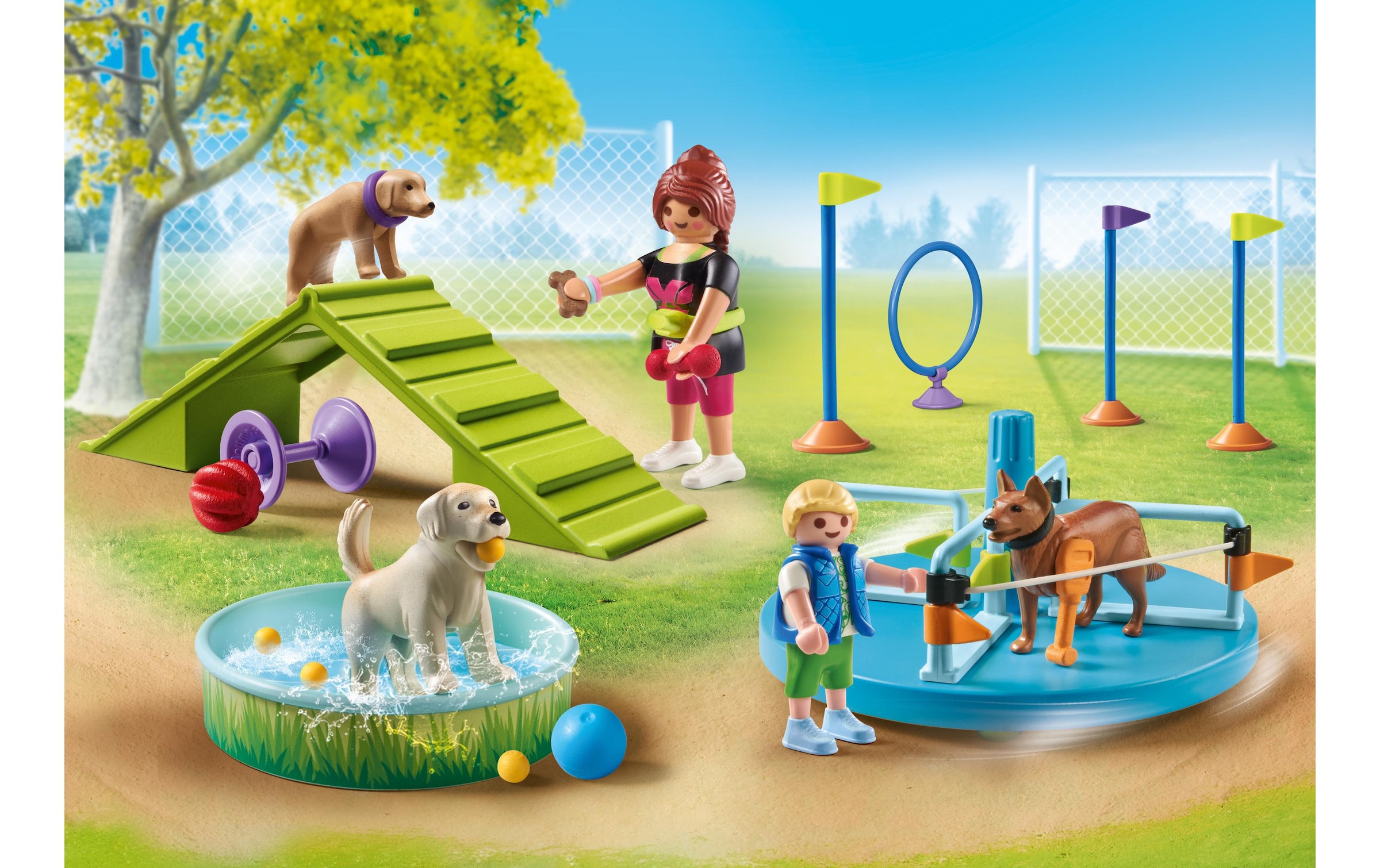 Playmobil® Spielbausteine »My Life Hundespielplatz 71745«, (61 St.)