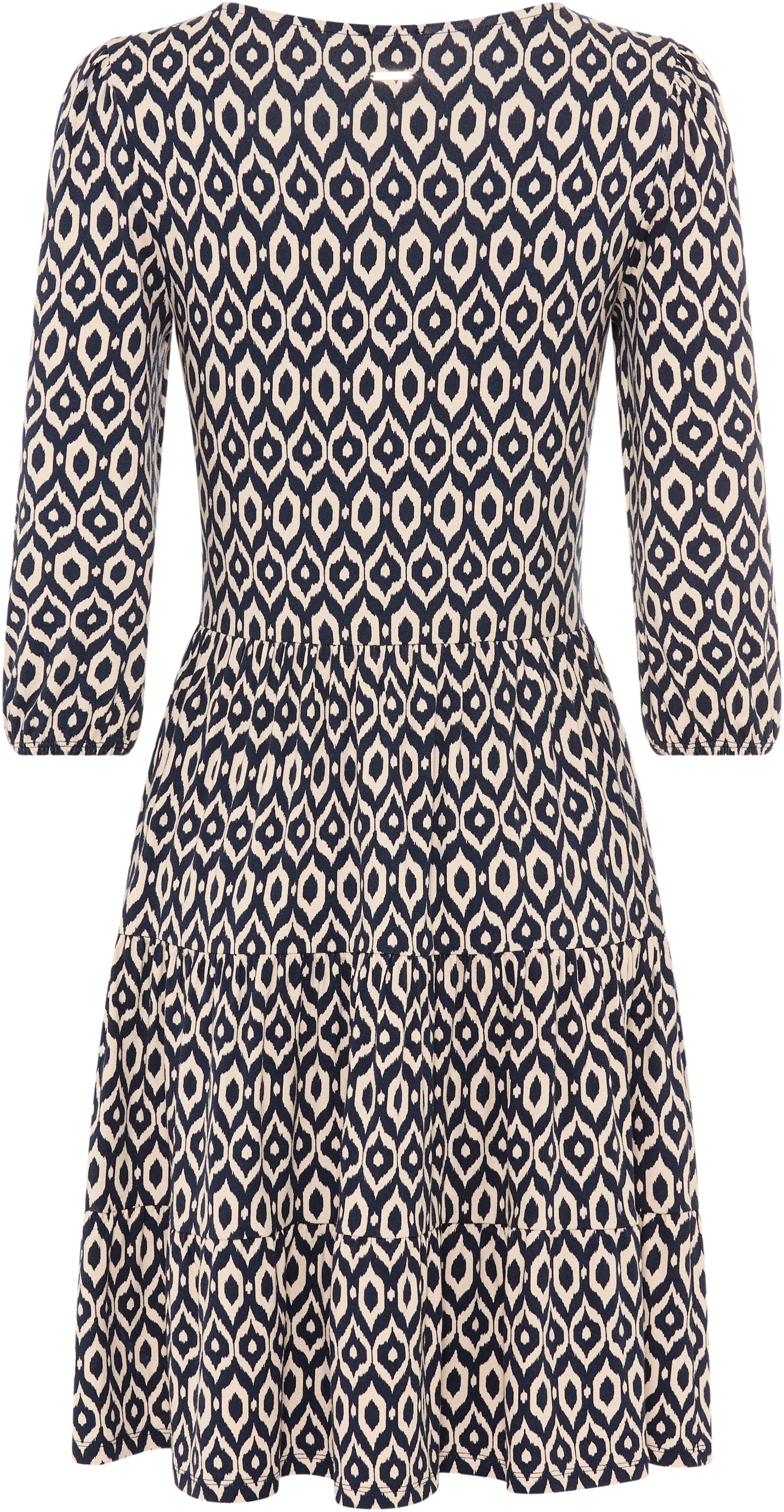 Laura Scott Robe en jersey style féminin, coupe cintrée, avec volant à l'ourlet de la robe