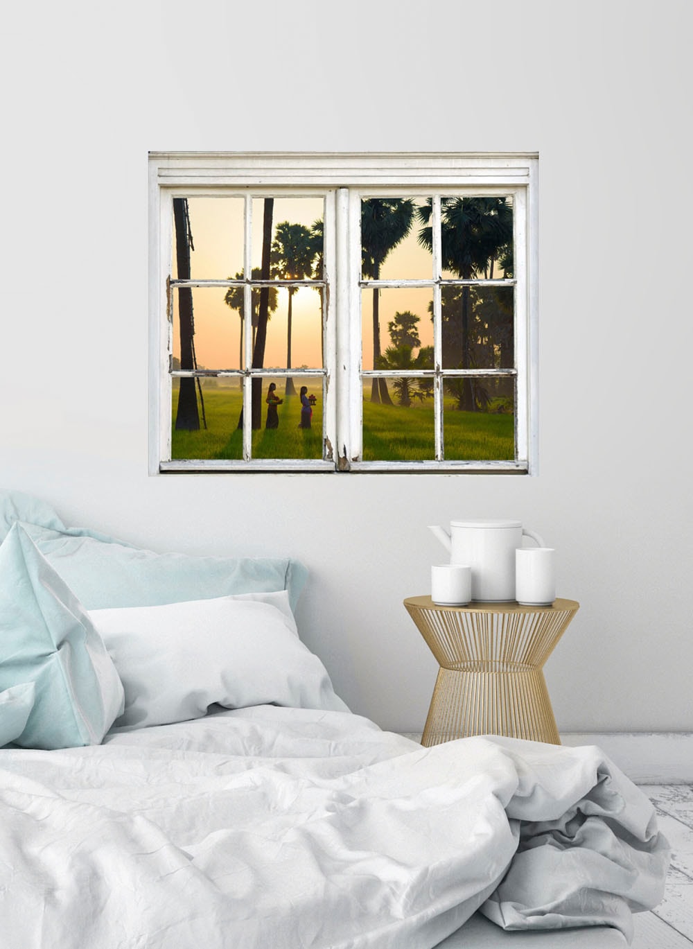 Image of queence Wandsticker "Frauen im Wald" Wandsticker, Wandbild, selbstklebend, 3D, Fenster