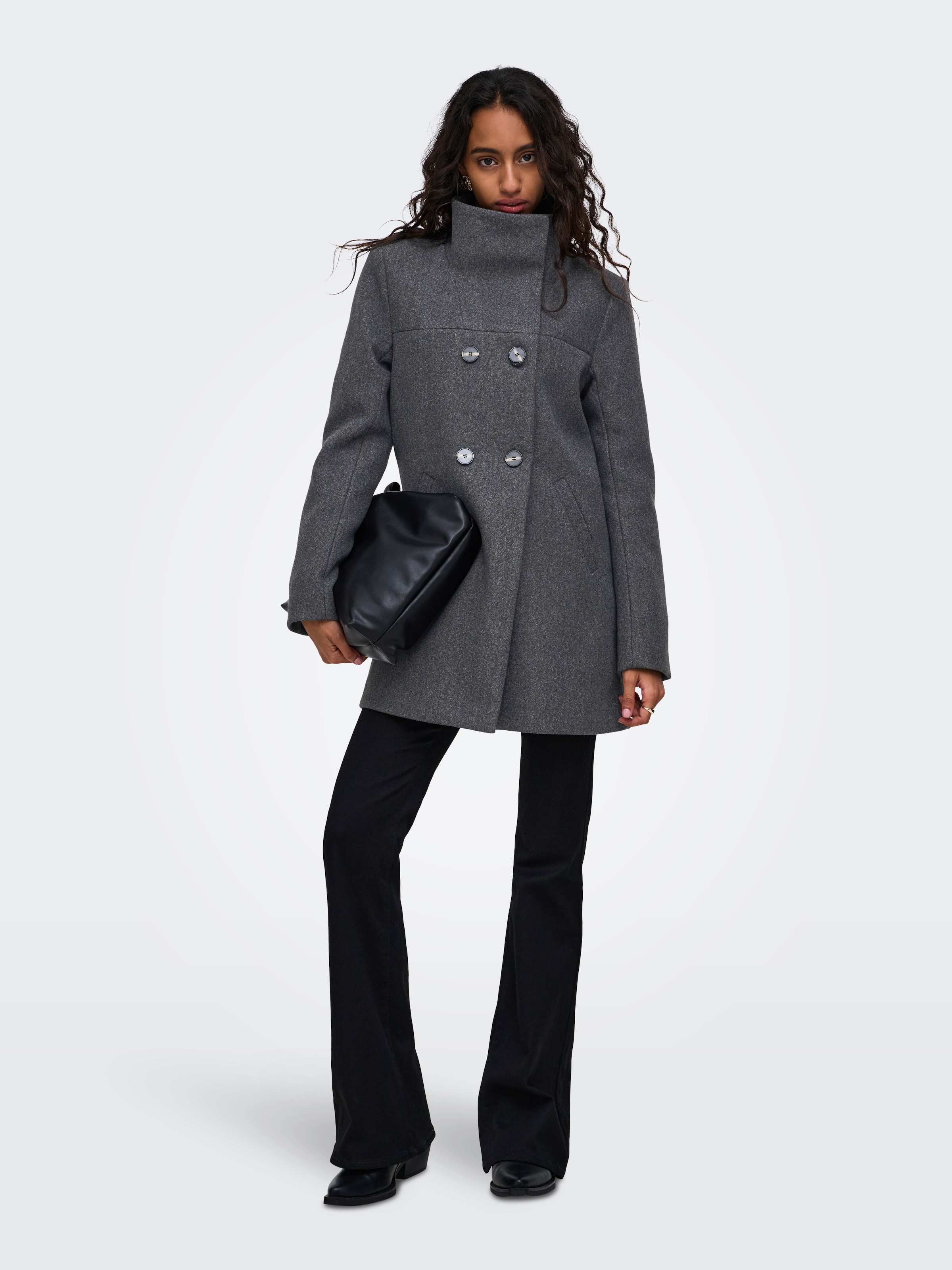 ONLY Langjacke »ONLBLAKE SOPHIA COAT OTW NOOS« Kunstfaser, 2-Reiher, Eingrifftaschen