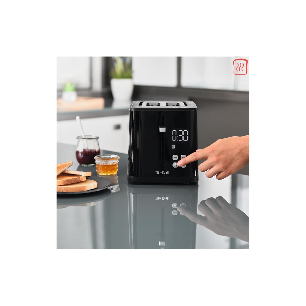 Tefal Toaster »Smart'n Light Schwarz«, für 2 Scheiben, 850 W