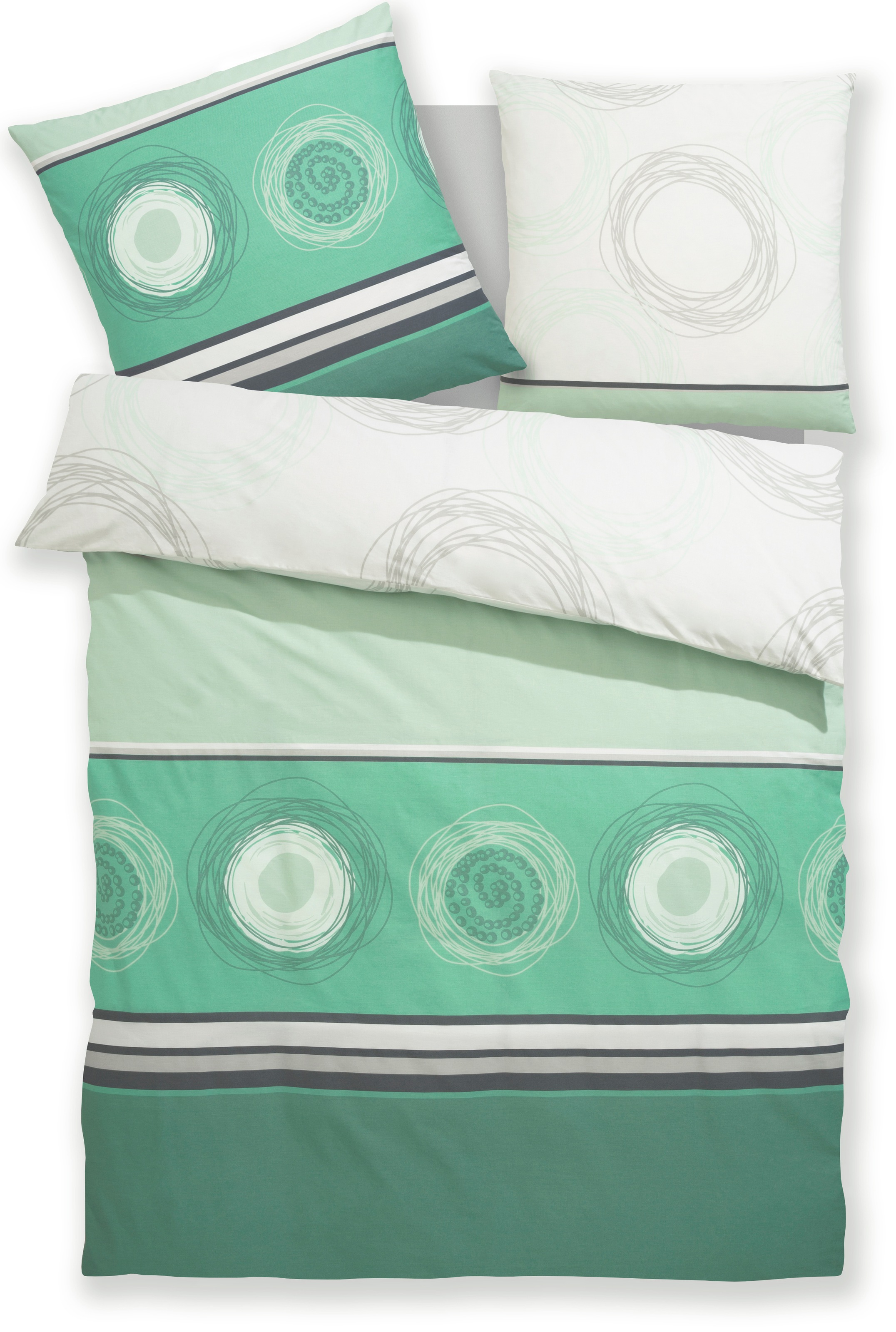 BIERBAUM Linge de lit »Florielle« 2 cuis tlg. in Gr. 135x200 oder 155x220 cm, 100% Baumwolle, Kreise