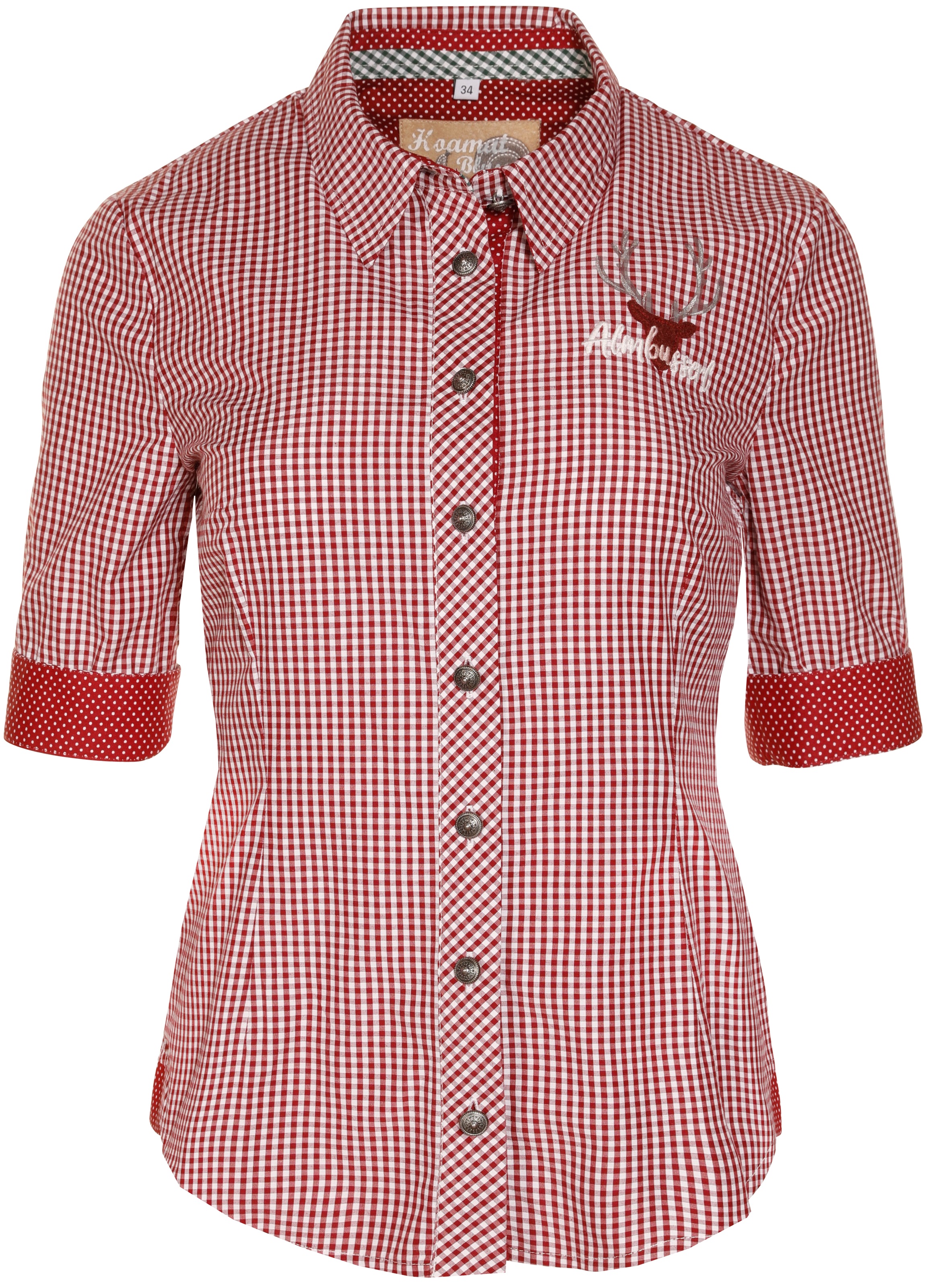 Trachtenbluse Damen mit aufwendiger Applikation hinten