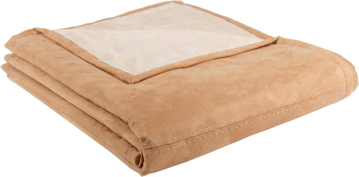 Gold-Line Wohndecke "Alcantara" in Alcantara Optik, Kuscheldecke