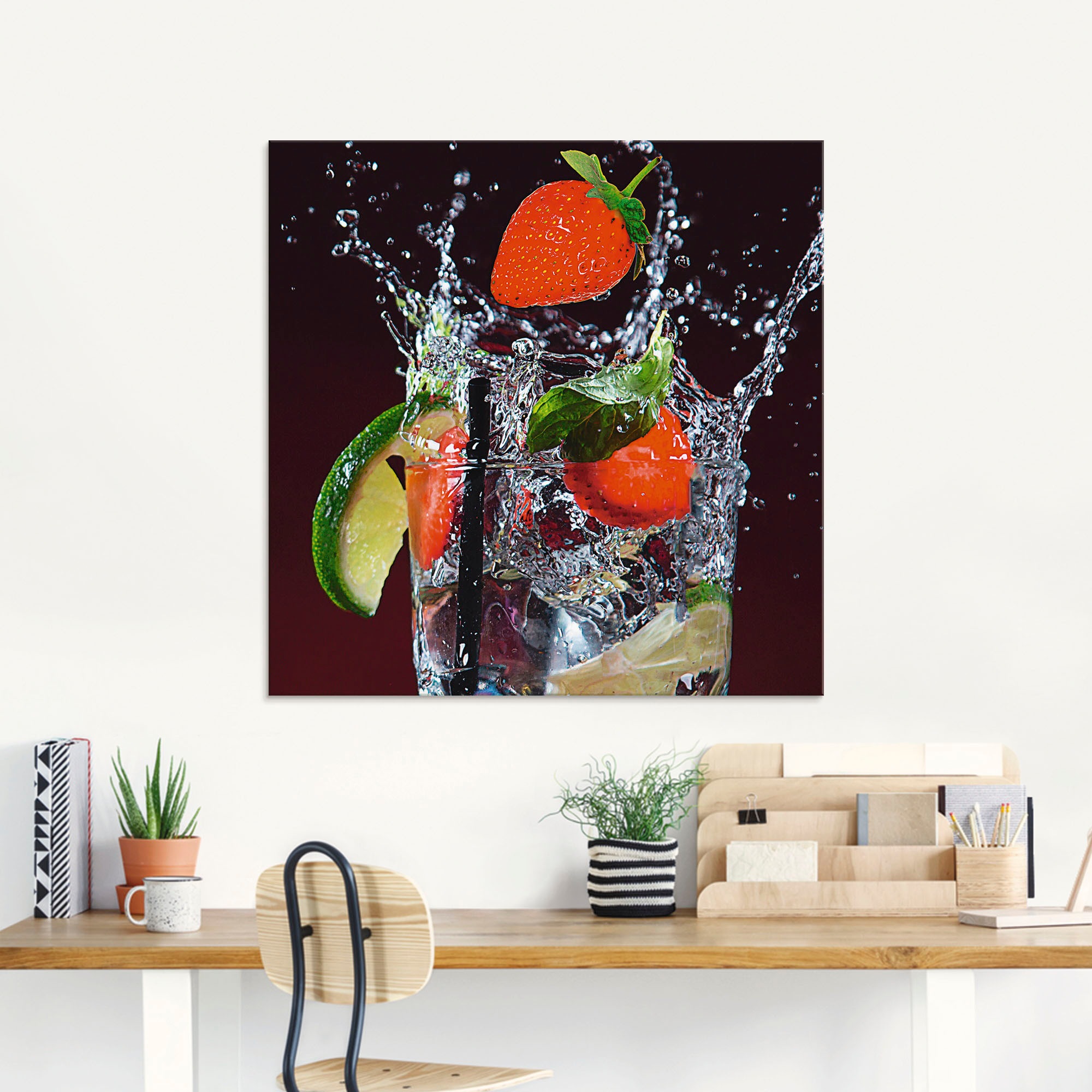 Artland Tableau en verre »Frischer Fruchtcocktail I« 1 cuis tlg. in verschiedenen Grössen