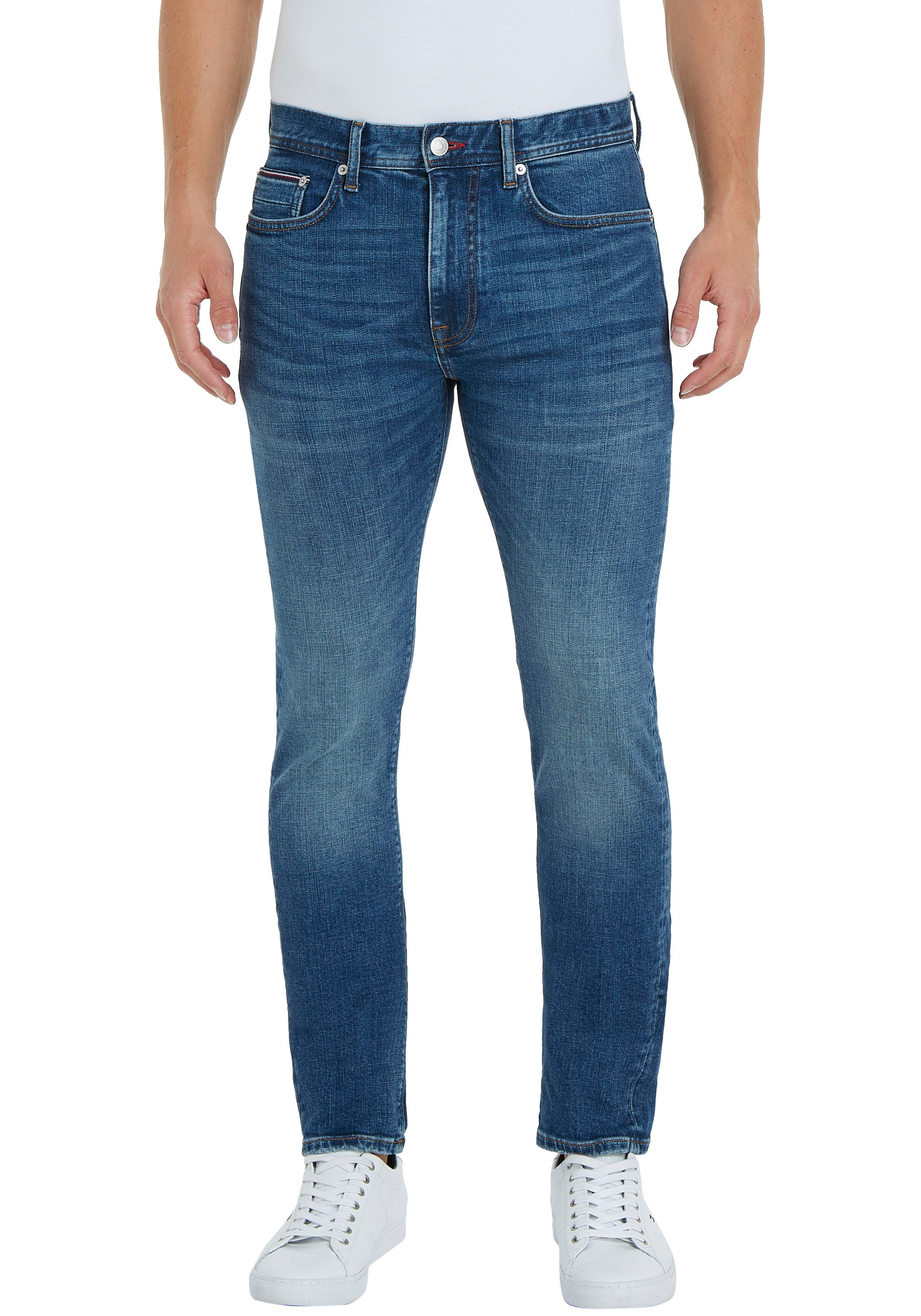 Tommy Hilfiger Slim-fit-Jeans »SLIM BLEECKER PSTR CROW BLACK«