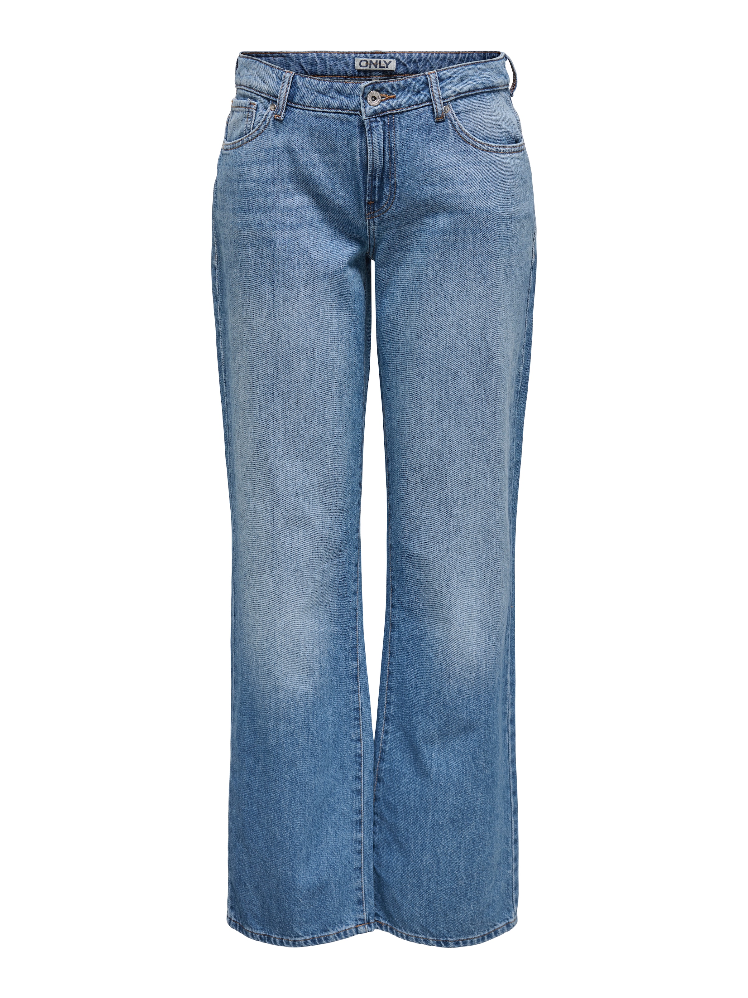 ONLY Low-rise-Jeans »ONLBRITNEY LOW STRAIGHT DNM AZG OS«, Mittlere Waschung für einen gewaschenen und getragenen Denim-Look
