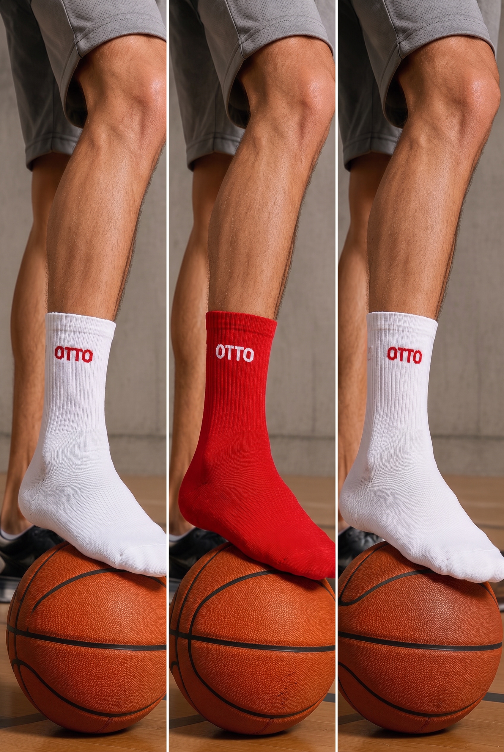 GOODproduct Chaussettes de tennis »OTTO« style sportif, avec broderie, l'original Otto