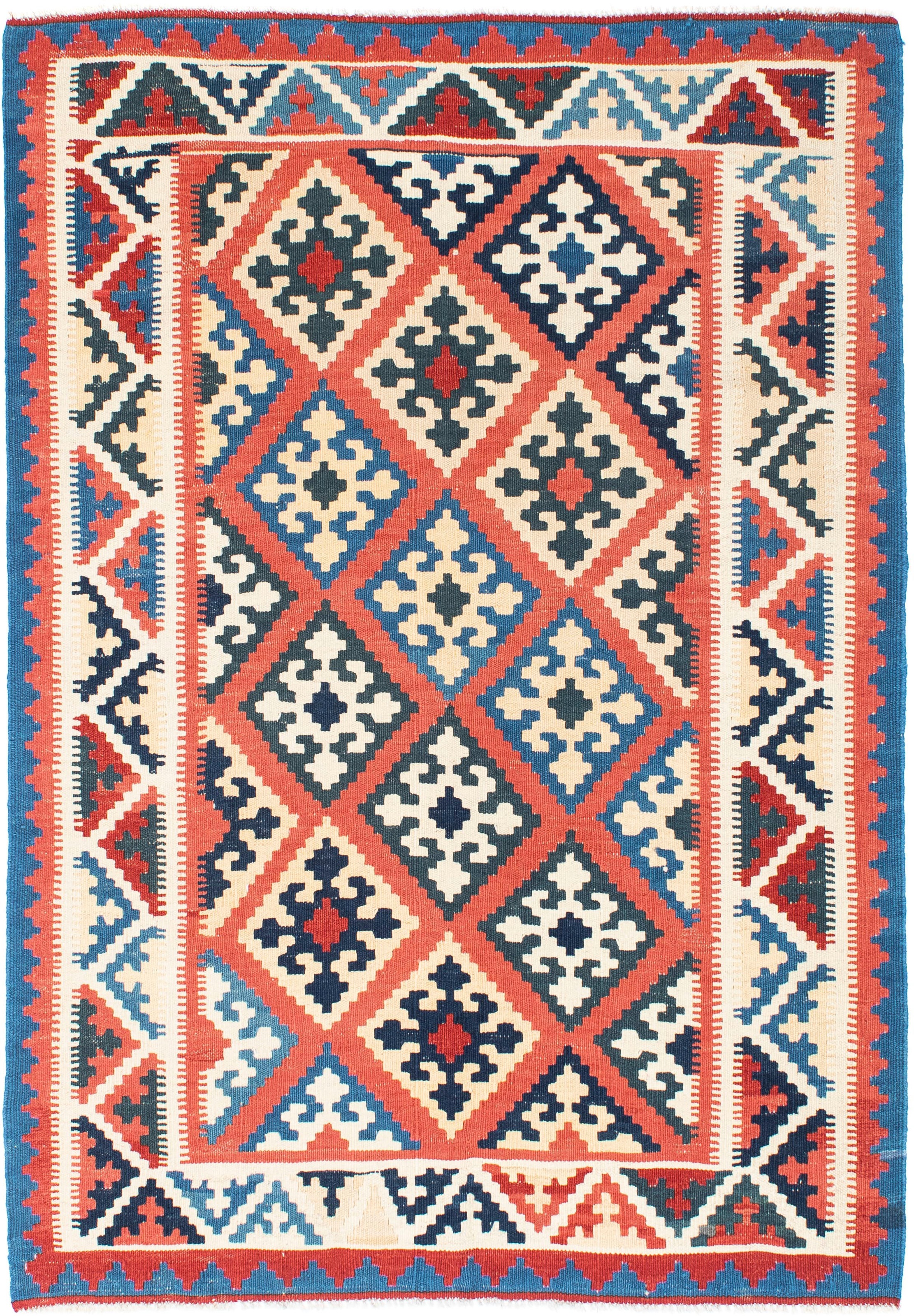 Image of morgenland Hochflor-Läufer »Nain Durchgemustert Blu scuro 215 x 57 cm«, rechteckig, 1 mm Höhe, Handgeknüpft bei Ackermann Versand Schweiz