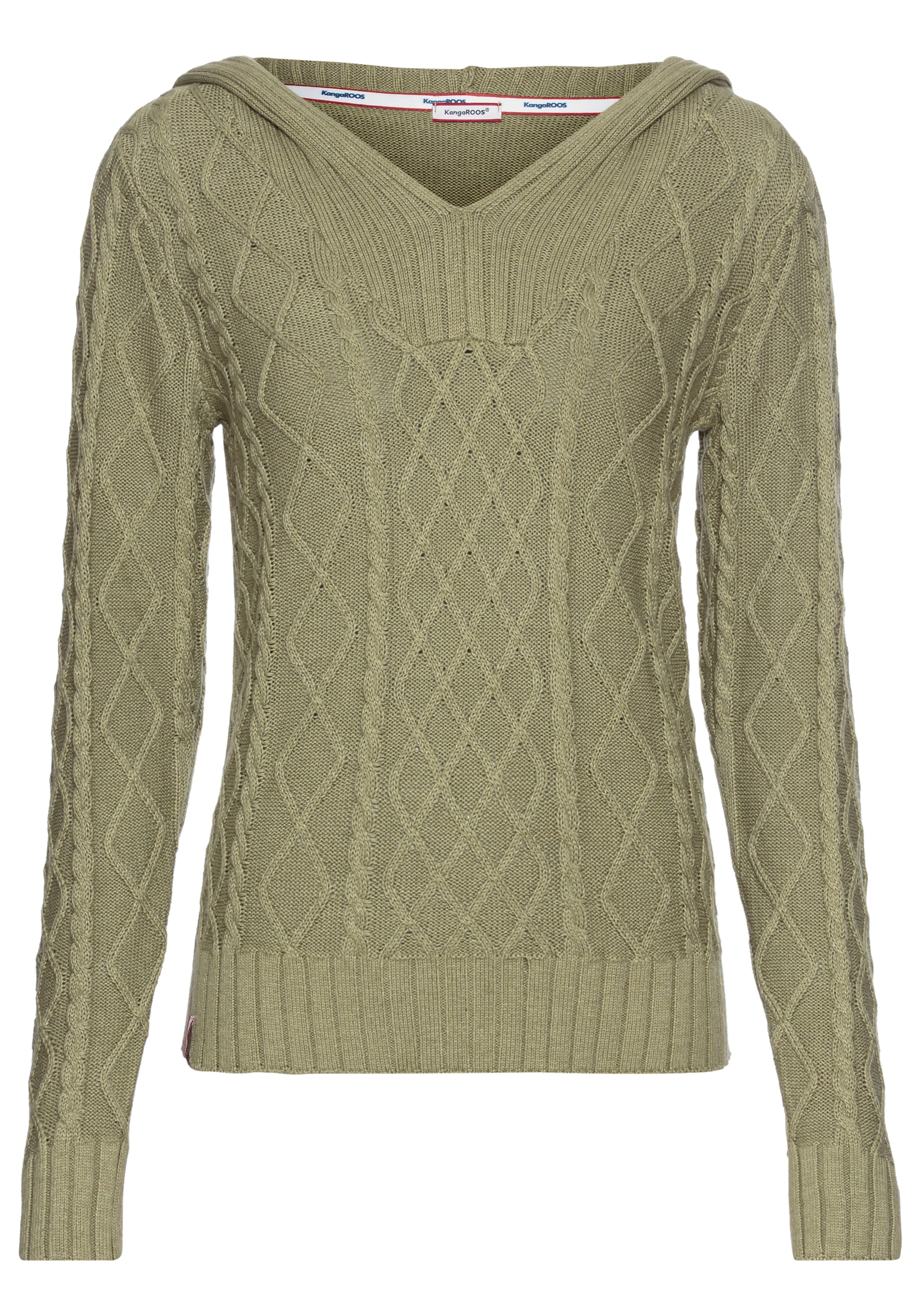 KangaROOS Kapuzenpullover, aus Zopfstrick