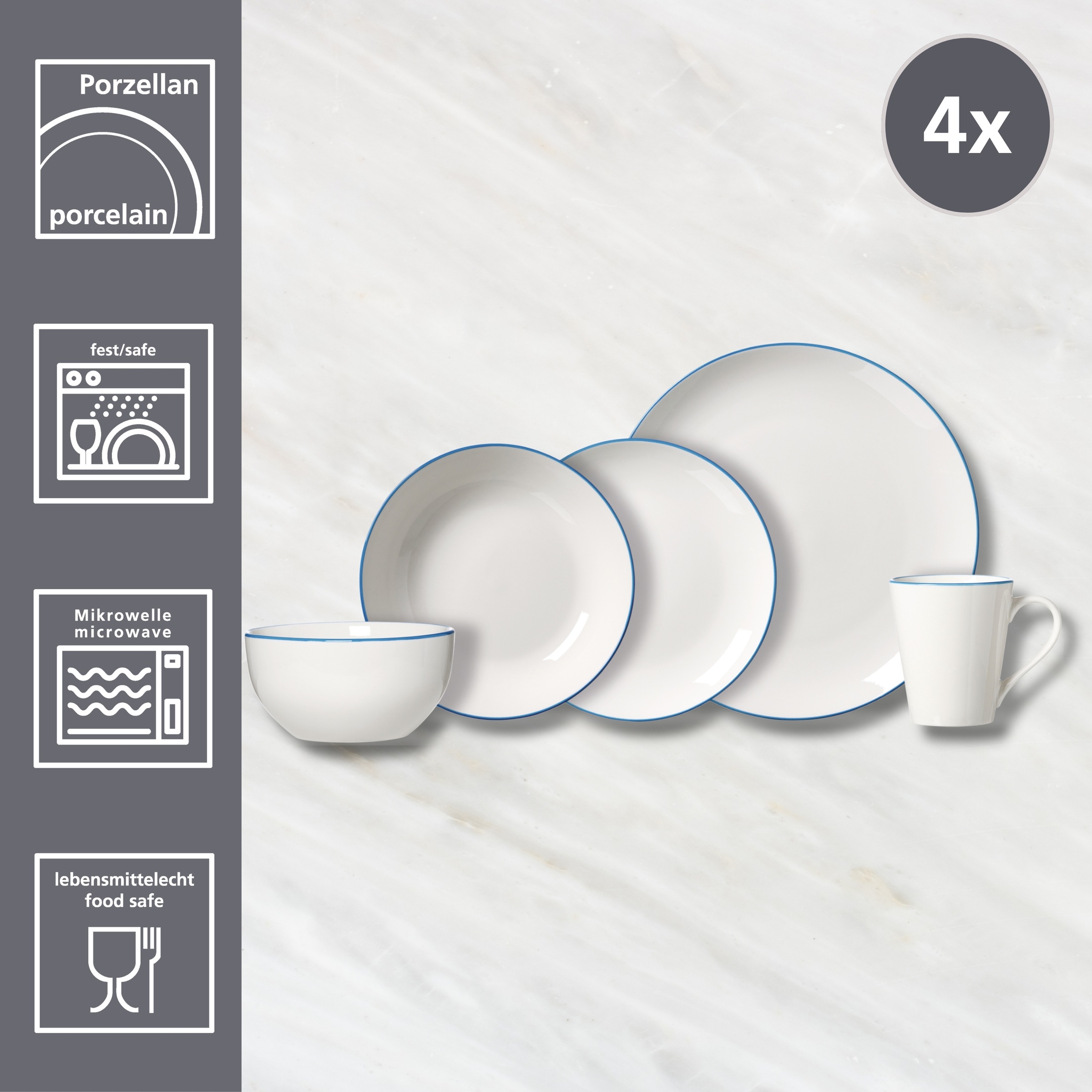 Ritzenhoff & Breker Kombiservice »Adela« aus Porzellan für 4 Personen