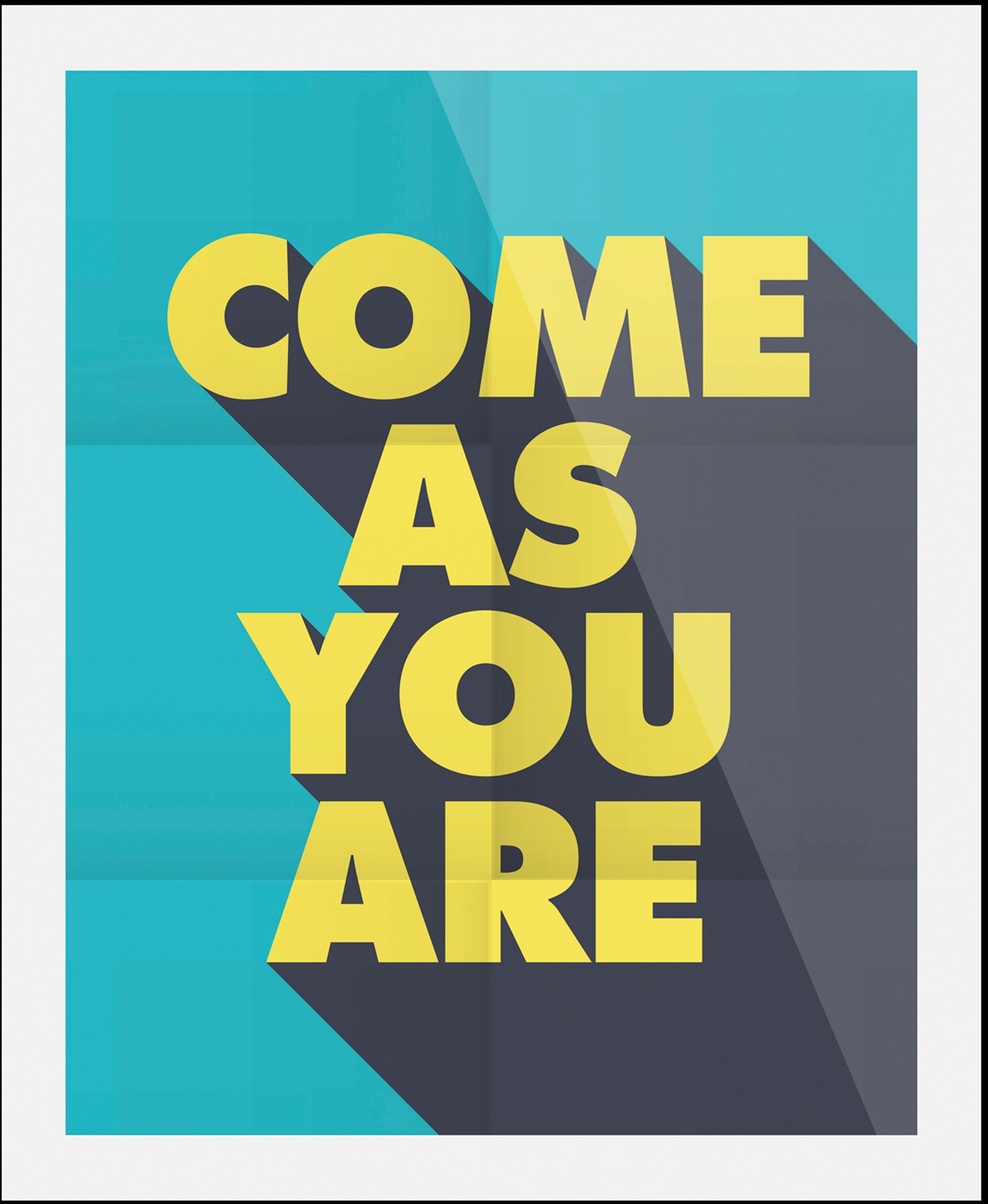 Image of queence Bild "Come as you are" Kunst Liebessprüche Motivationsbilder Schriftzug Schriftzüge 1 Stk. tlg. gerahmt