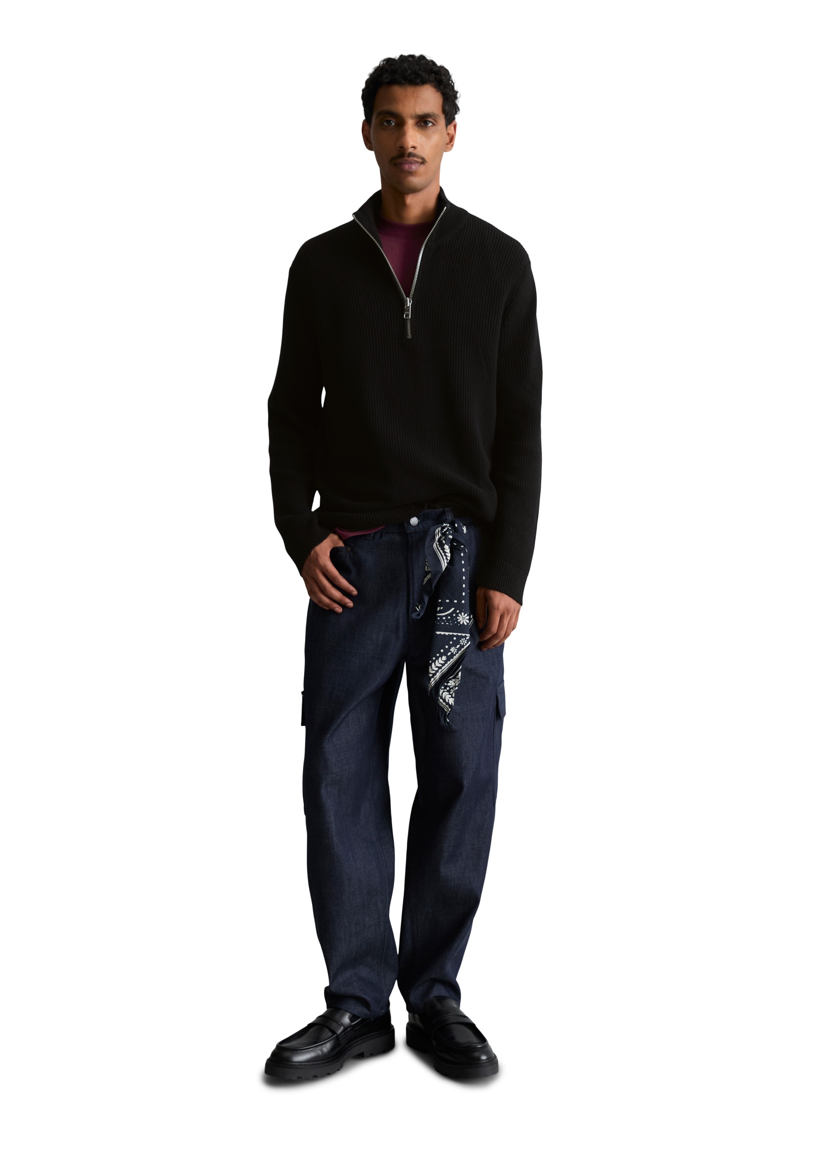 Marc O'Polo DENIM Troyer relaxed fit aus reiner Bio-Baumwolle