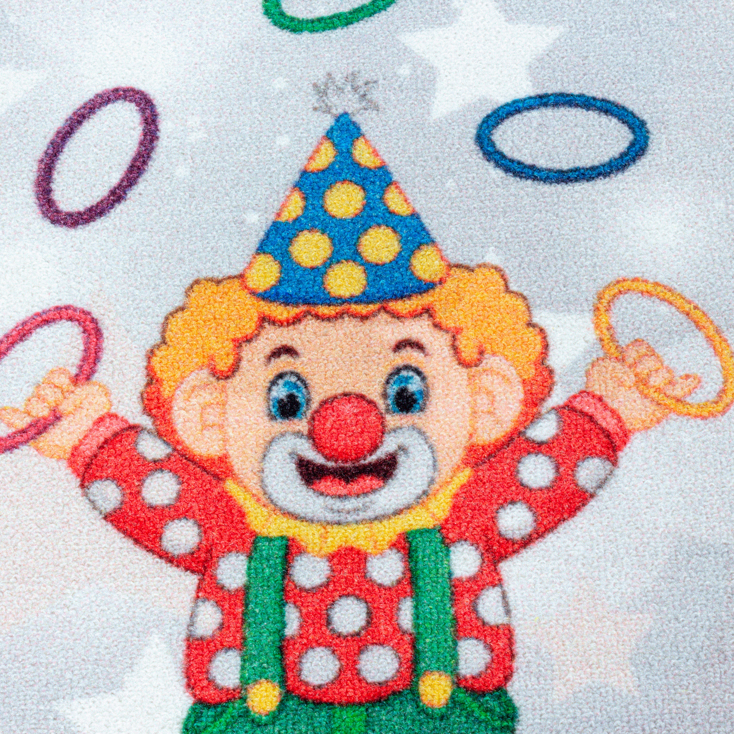Ayyildiz Teppiche Kinderteppich »PLAY 2909«, rechteckig, 6 mm Höhe, Kurzflor, Zirkus, Clown, Zahlen Spiele Hüpf Teppich, Kinderzimmer