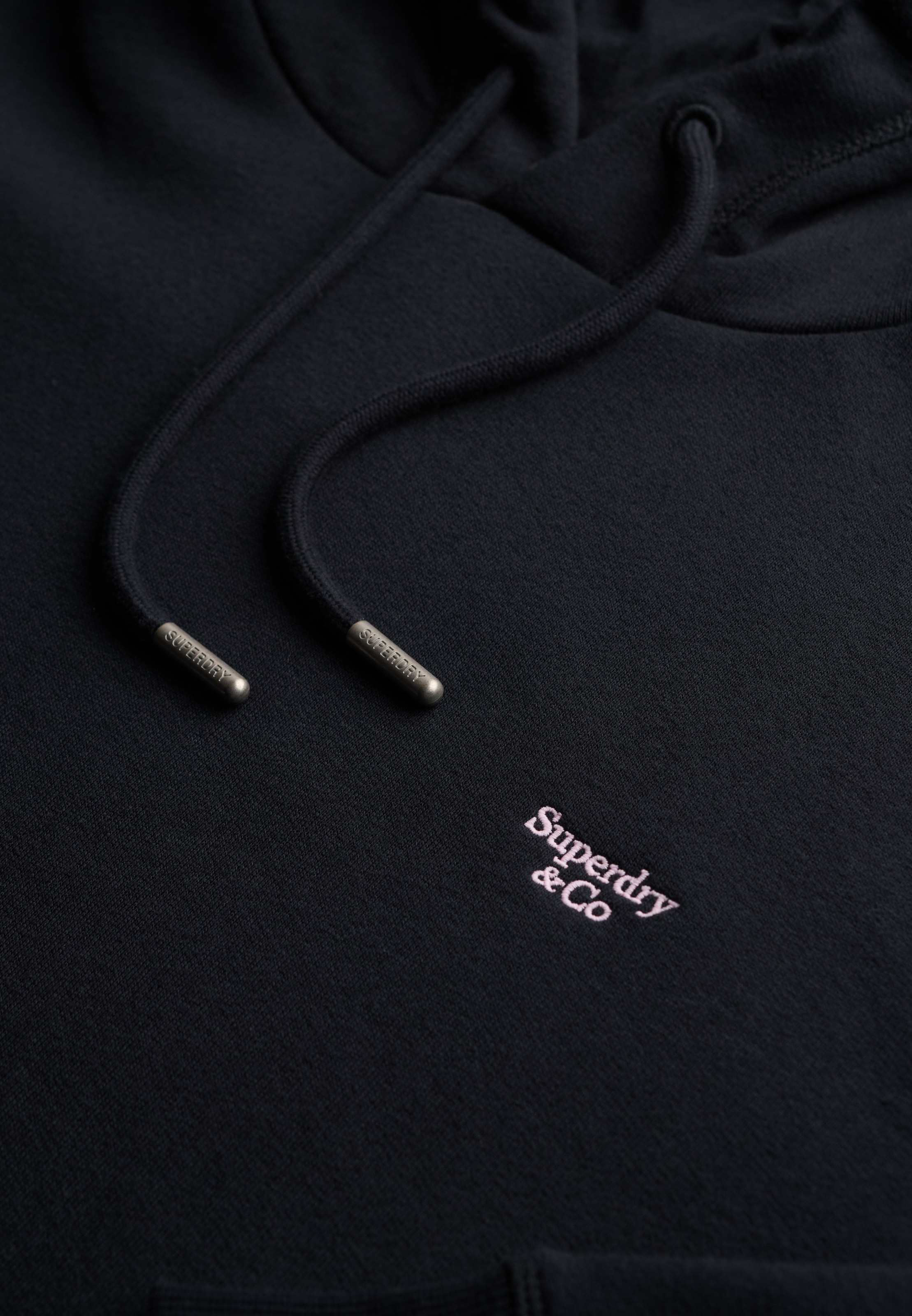 Superdry Sweat à capuche »SIGNATURE EMB HOOD«, mélange coton, coupe décontractée
