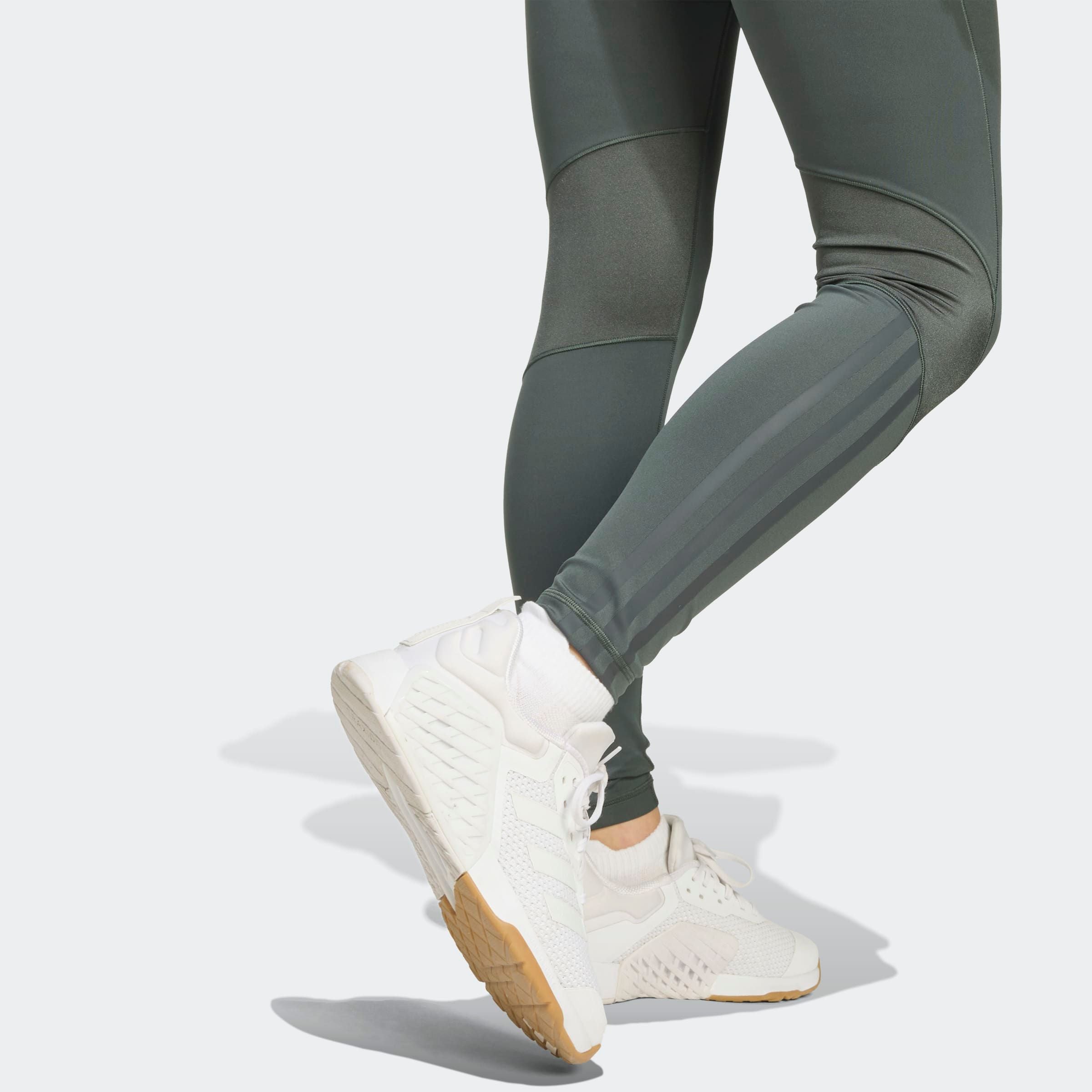 adidas Performance Trainingstights »HYG SHN 1/1 L«  sportlicher Mix aus glänzendem und mattem Material, mit Jacquard-Bund