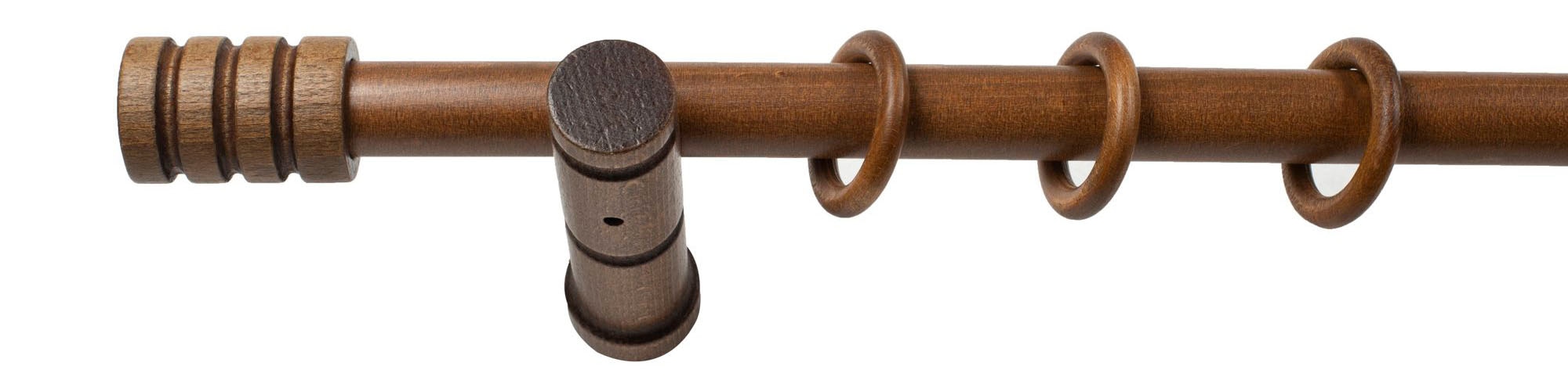 SN DECO GROUP Tringle à rideaux »Pisa« 1 läufig-läufig Fixmass 28 mm, Holz, verschiedene Längen und Farben, Komplettset