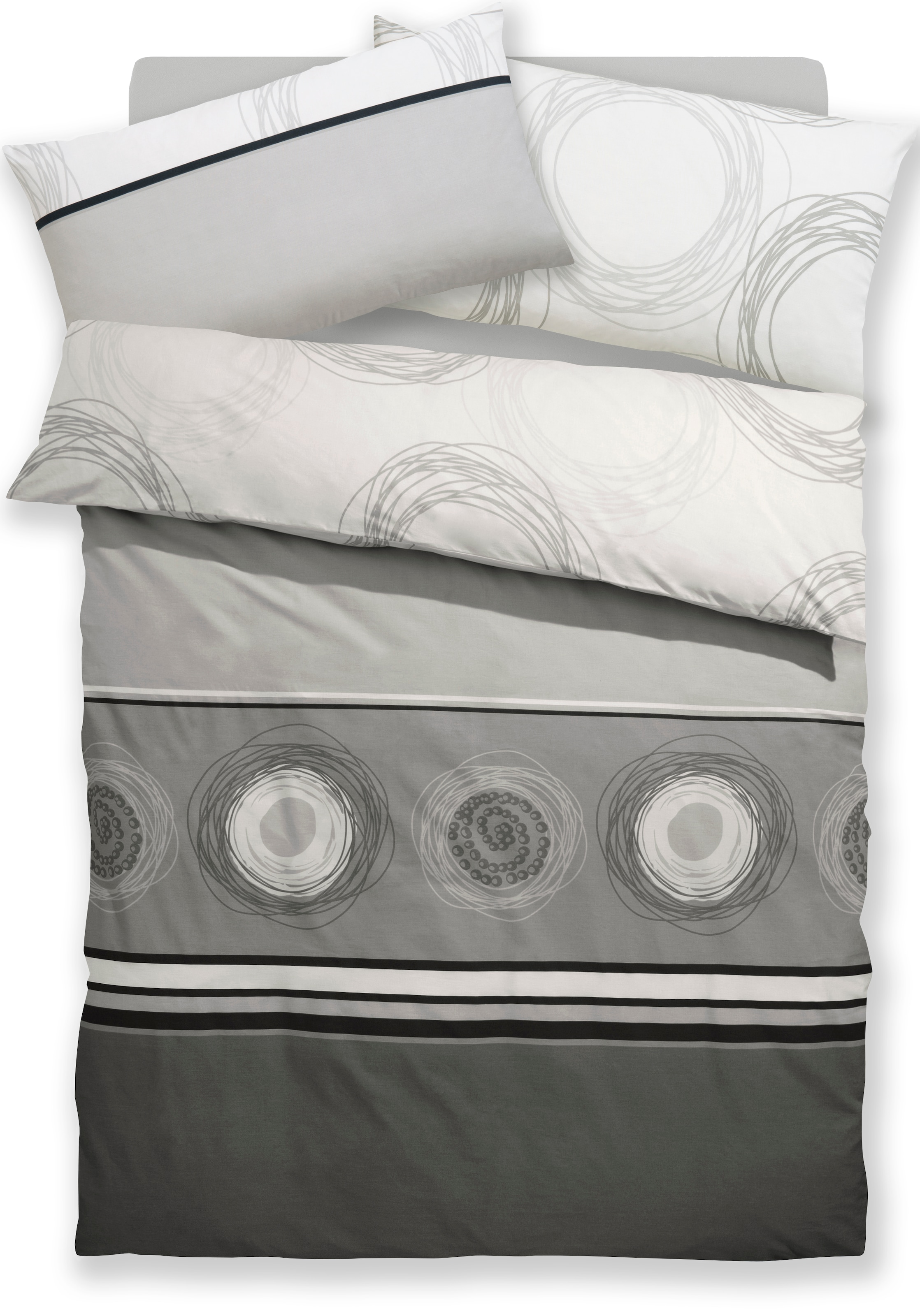 BIERBAUM Linge de lit »Florielle« 2 cuis in Gr. 135x200 oder 155x220 cm, 100% Baumwolle, Kreise