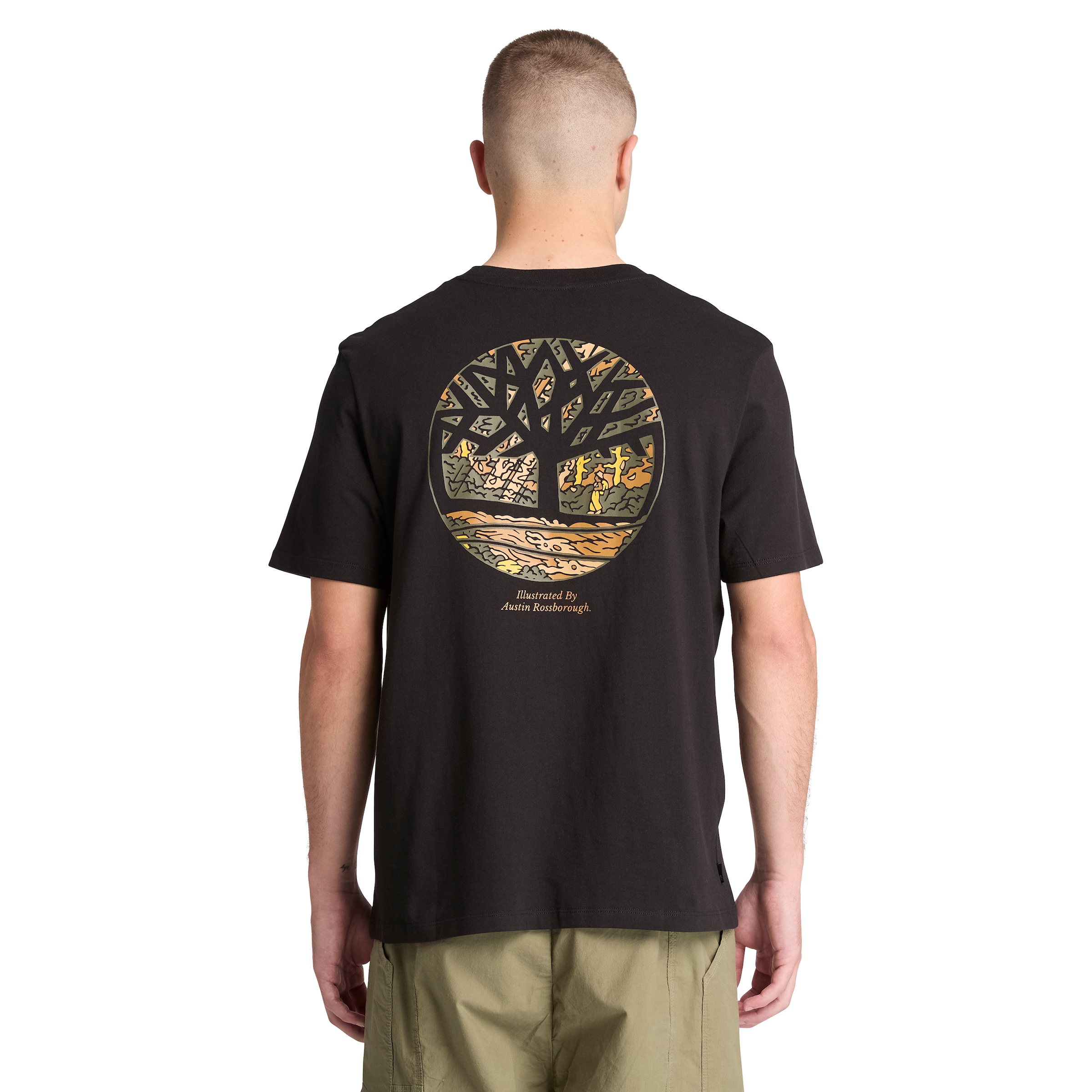 Timberland T-shirt »Illustrated Tree Logo Back Graphic« für sportliche Aktivitäten, sportlicher Stil, Kurzarmdesign