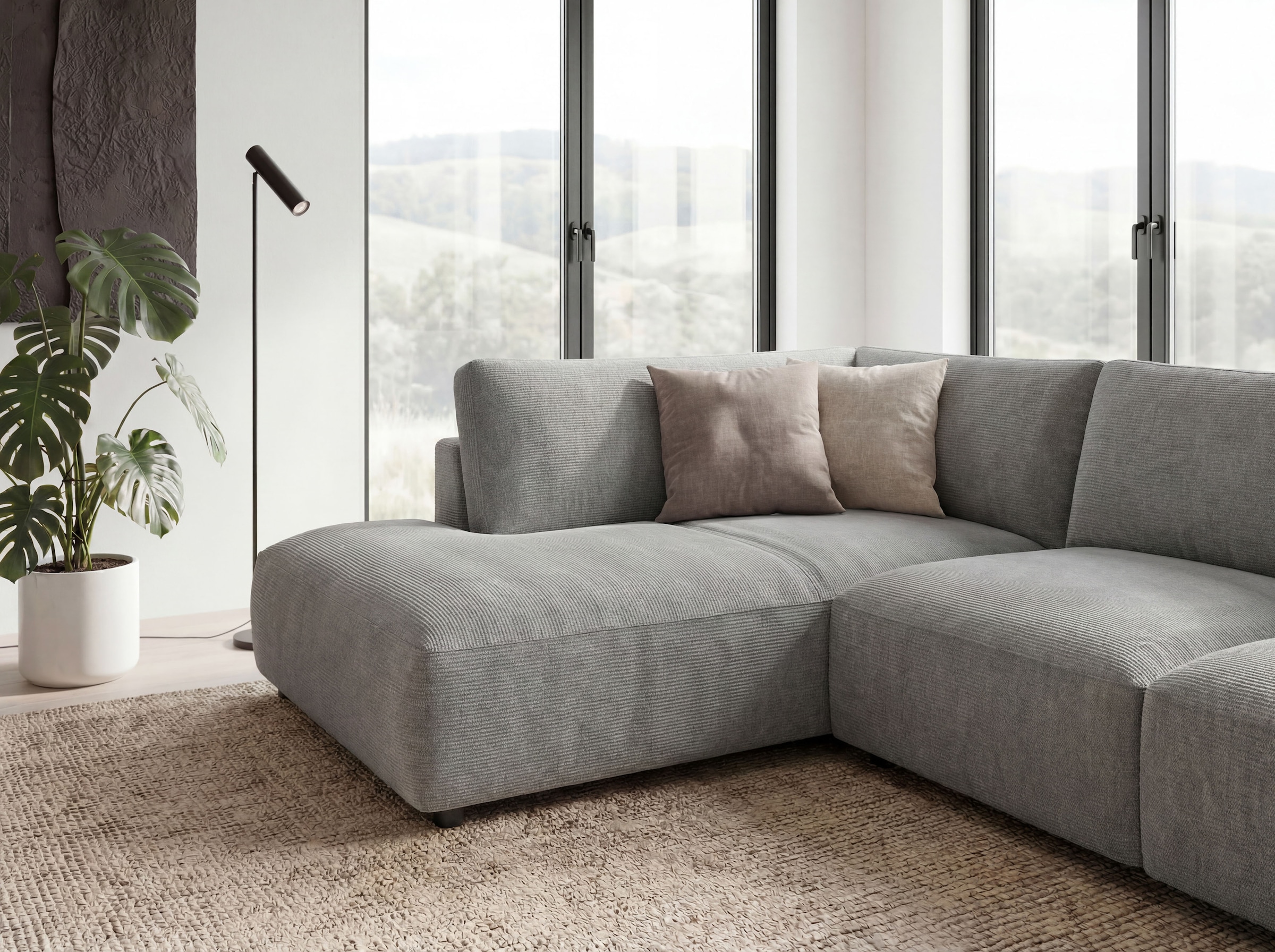 Musterring Canapé d'angle »MR LUCIA, Luxuriöse Wohlfühlgarnitur von Musterring« Coussins de chambre haut de gamme, coin convertible confortable & look intemporel