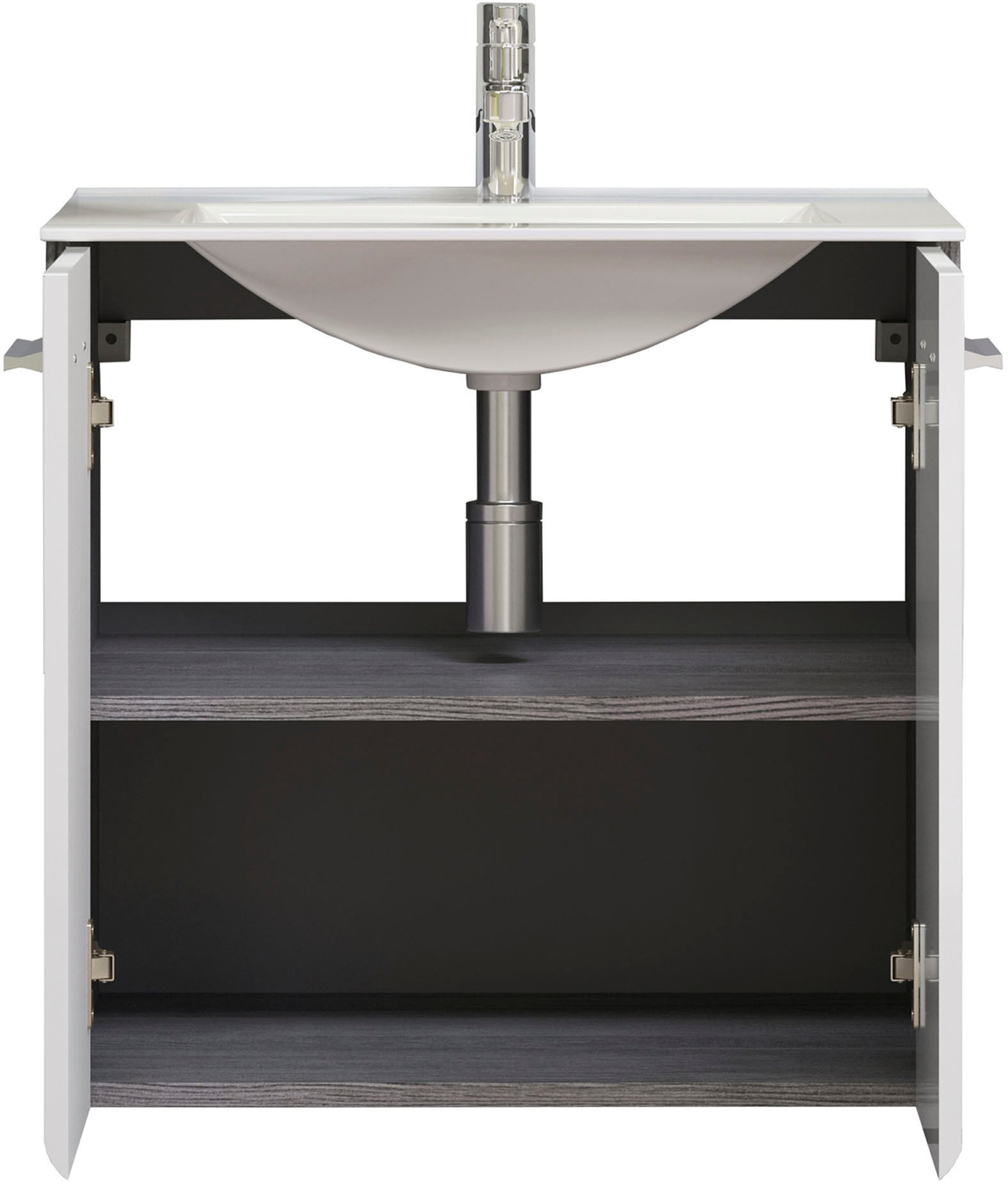 welltime Waschbeckenunterschrank »Ravenna« Hänge-Waschbeckenunterschrank mit Einsatzwaschbecken