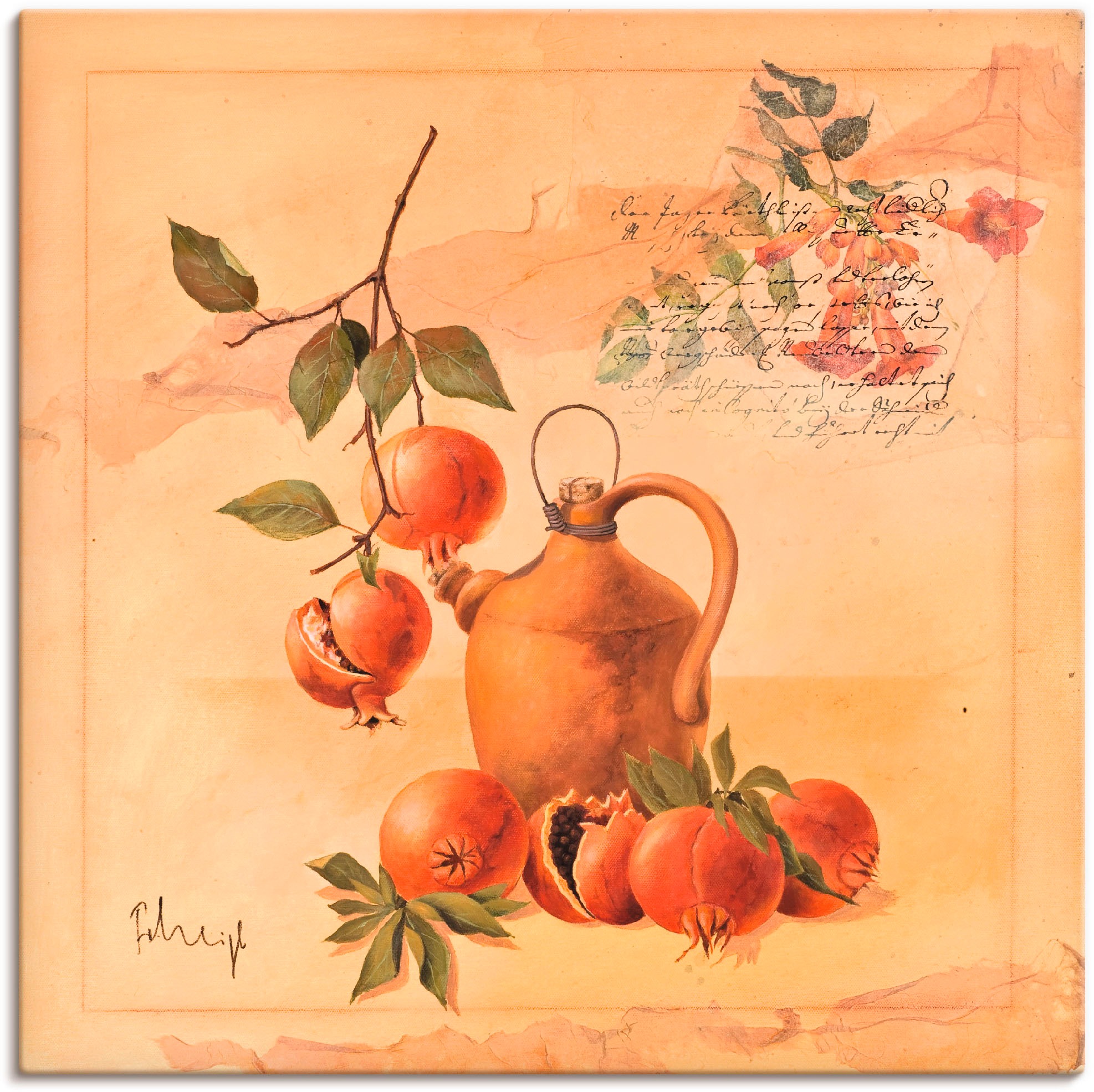 Image of Artland Wandbild »Mediterrane Komposition«, Arrangements, (1 St.), in vielen Grössen & Produktarten -Leinwandbild, Poster, Wandaufkleber / Wandtattoo auch für Badezimmer geeignet bei Ackermann Versand Schweiz