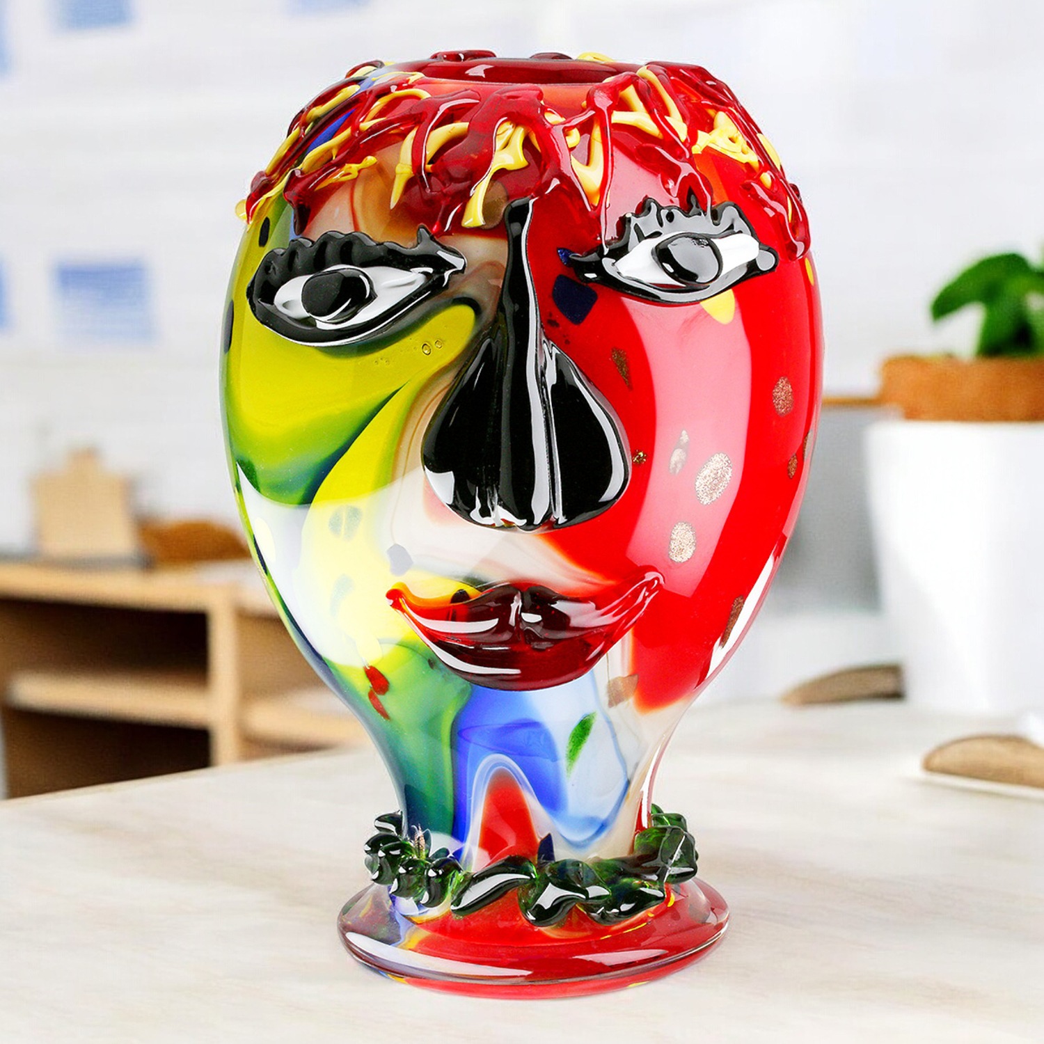 Casablanca by Gilde Vase de table »Gesichtsvaseb Andrew, mehrfarbig H.29 cm«