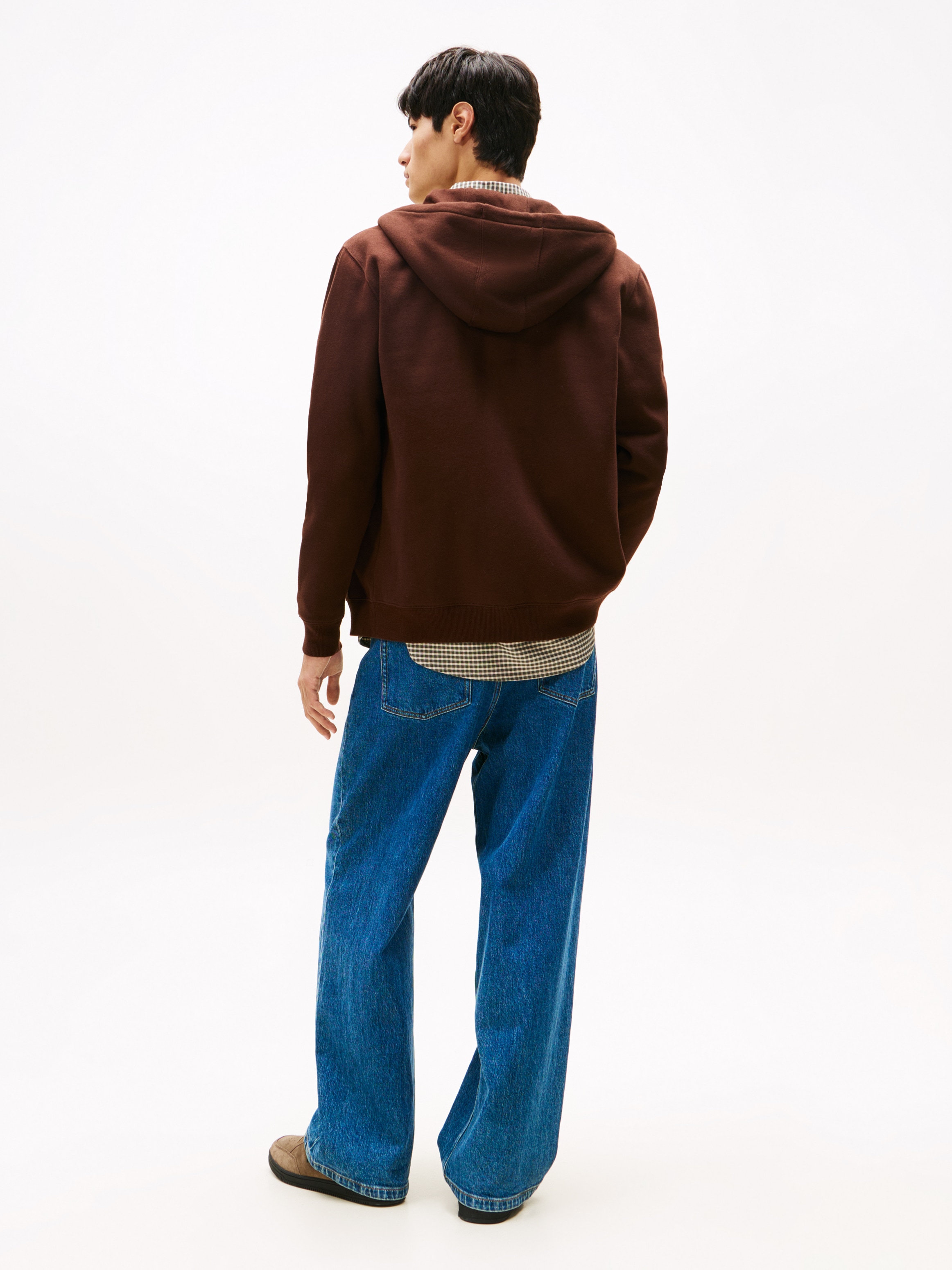 Tommy Jeans Sweatshirt »TJM REG S FLAG ZIP FLEECE THRU«, mit bestickten Markenlogo auf Brusthöhe
