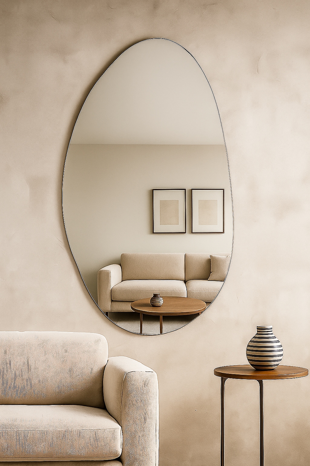 s.Oliver Miroir mural »Lucee« ovalförmig, ca. 88,5x59cm, mattierter dezenter Rahmen