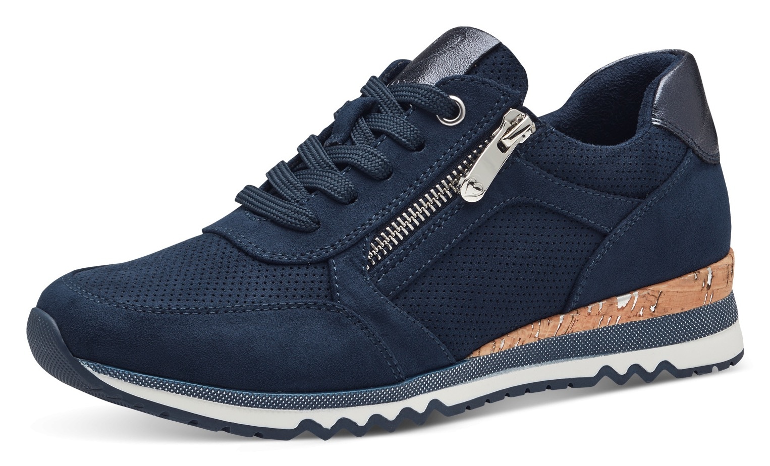 Image of MARCO TOZZI Keilsneaker, Freizeitschuh, Halbschuh, Schnürschuh mit Aussenreissverschluss