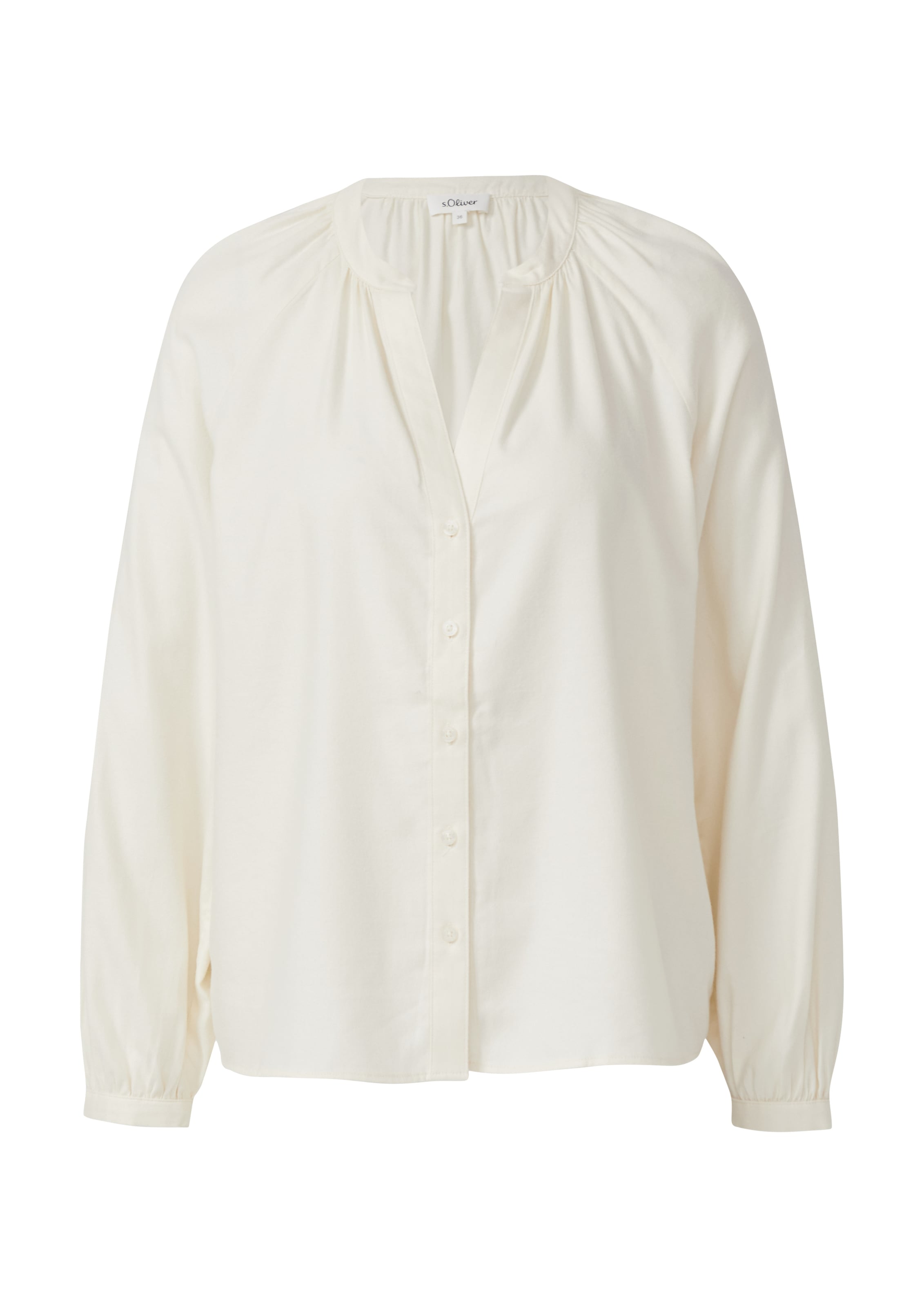 s.Oliver Blouse en flanelle avec fronces