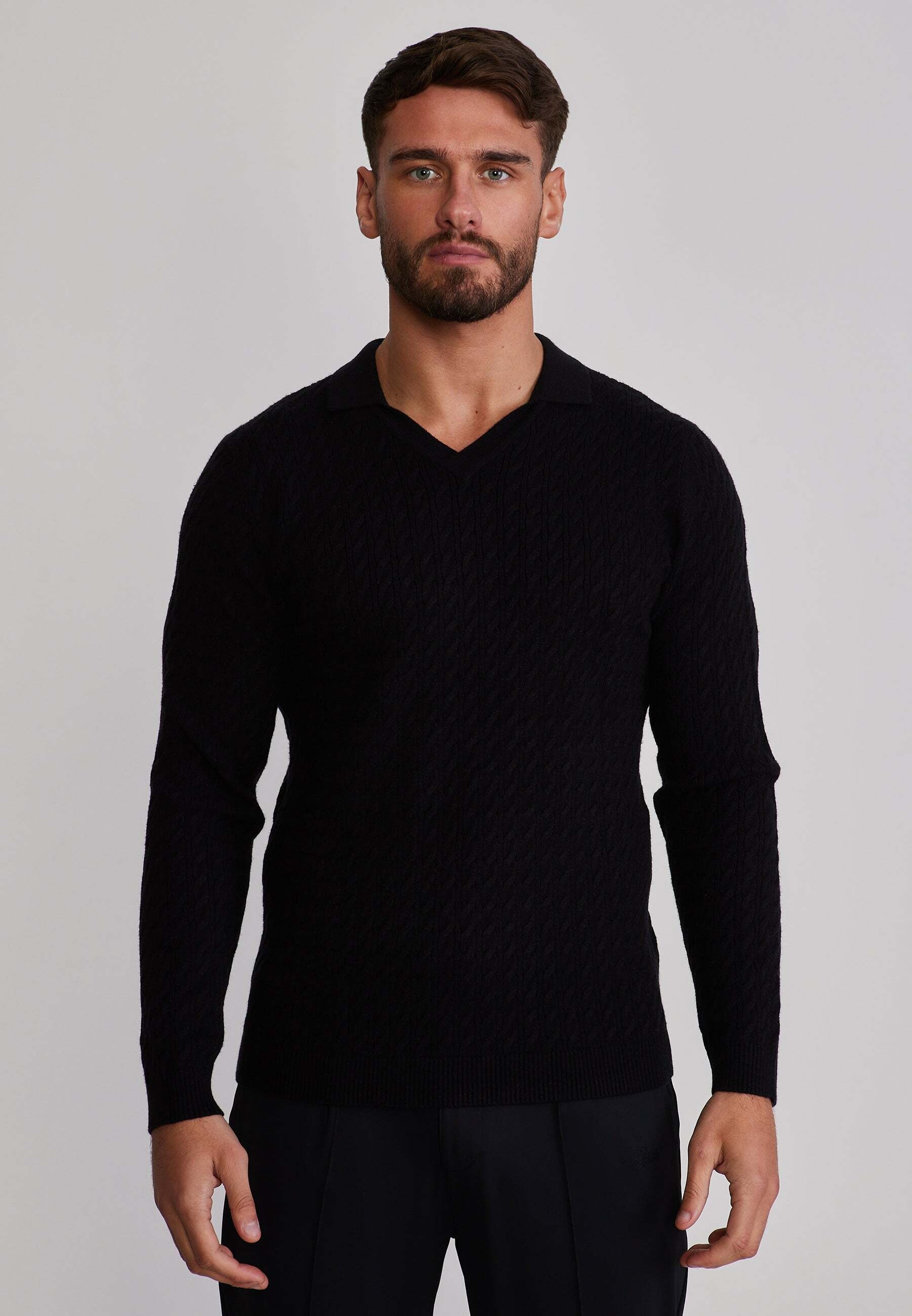 Image of Siksilk Langarm-Poloshirt "Siksilk Langarmpolo Knitted Polo"