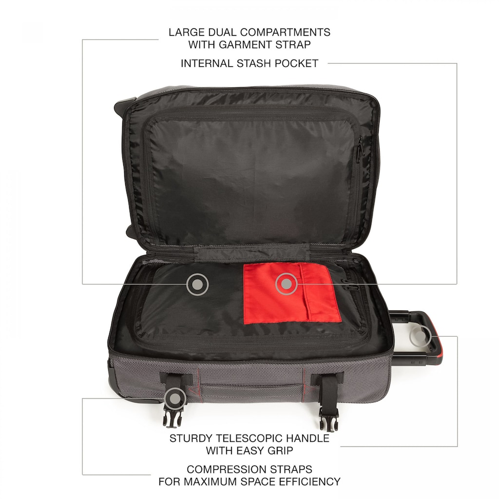 Eastpak Reisetasche »TRANVERZ S«, mit 2 Rollen, enthält recyceltes Material (Global Recycled Standard)