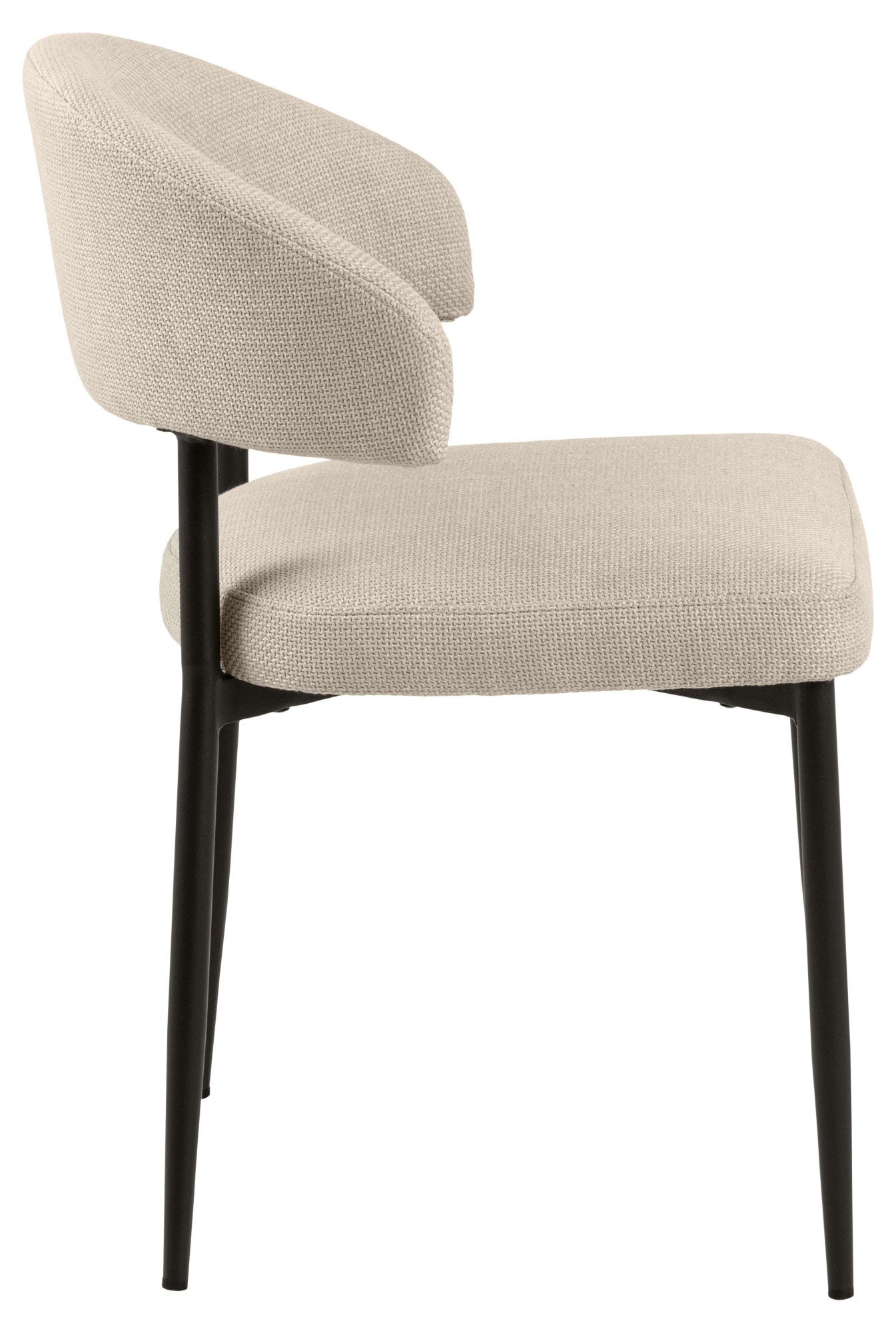 ACTONA GROUP Esszimmerstuhl »Edina 2er Set, Stoff - bequem & stilvoll, mehrere Farben, moderne« () Gepolstert, weicher Bezug & hoher Sitzkomfort, schwarze Stahlbeine