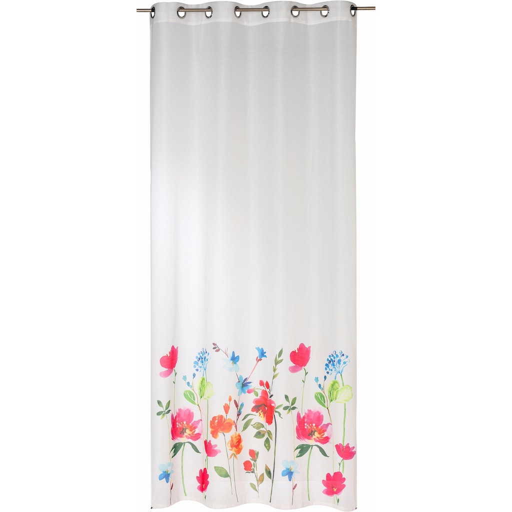 freundin Home Collection Gardine »Summer Breeze 04 weiss-bunt«, (1 St.)