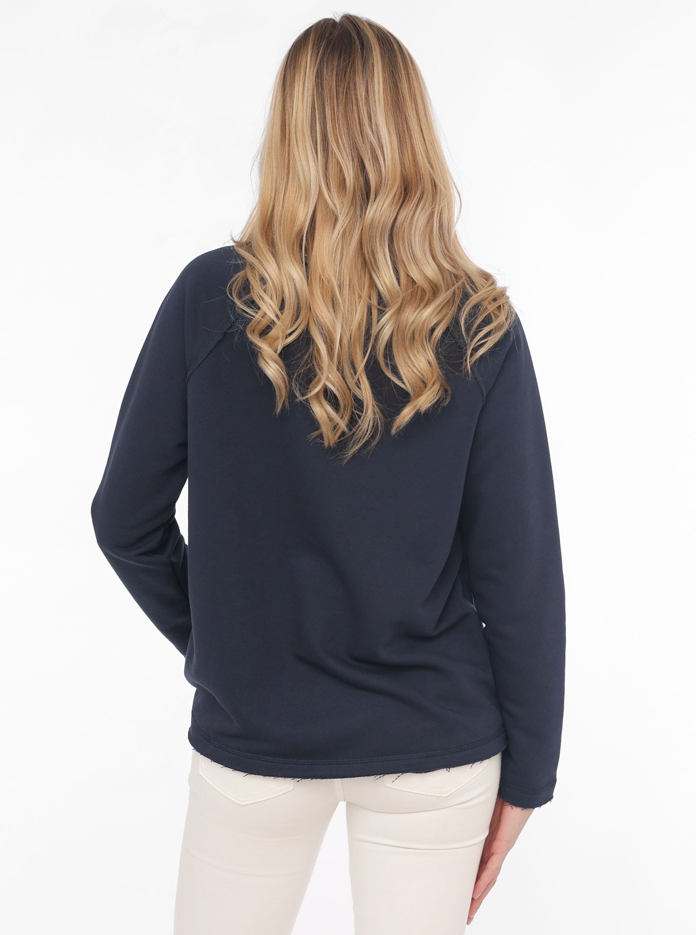 Zwillingsherz Sweatshirt »"Moin Nordsee"«, mit Used-Look Kanten