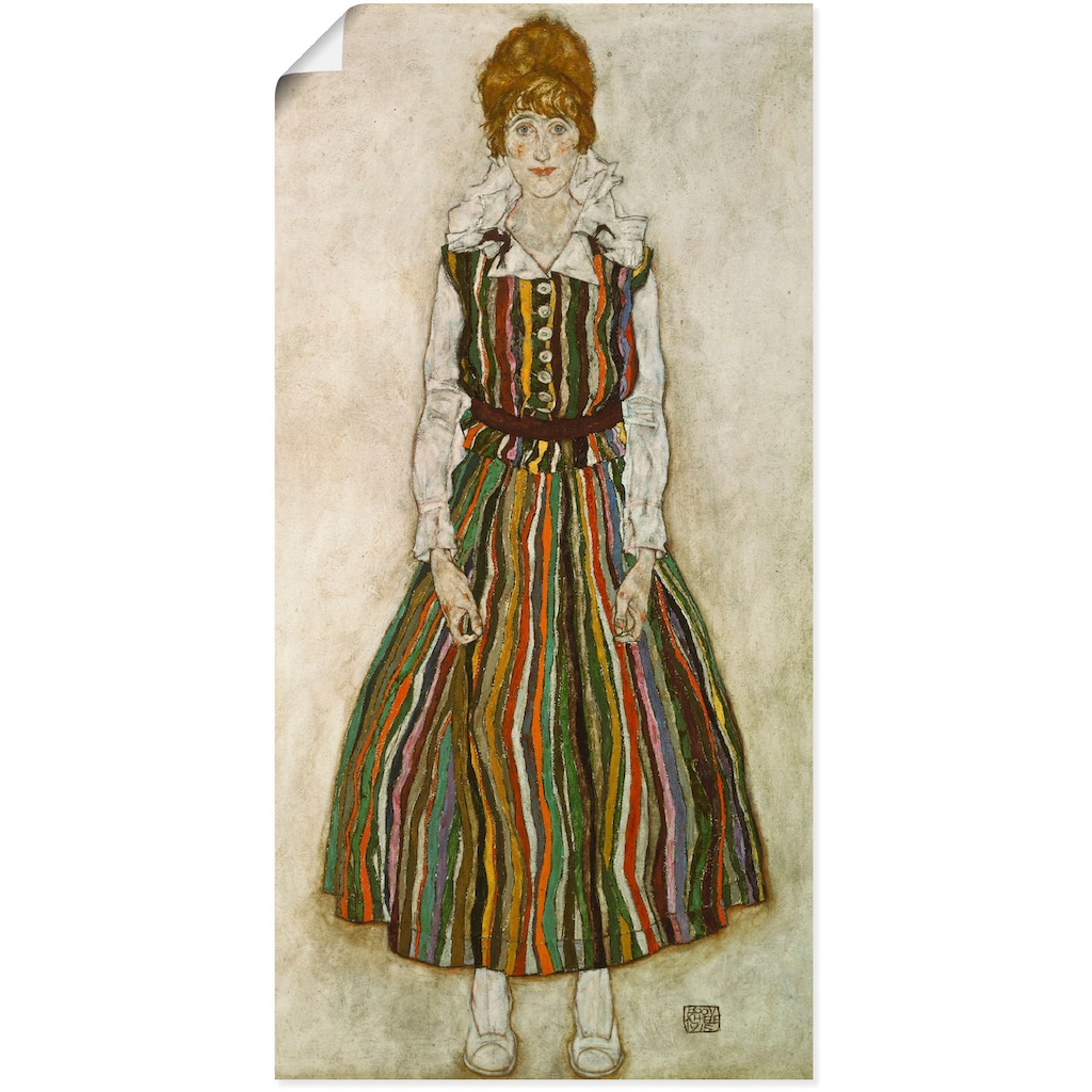 Artland Kunstdruck »Edith Schiele. 1915.«, Frau, (1 St.)