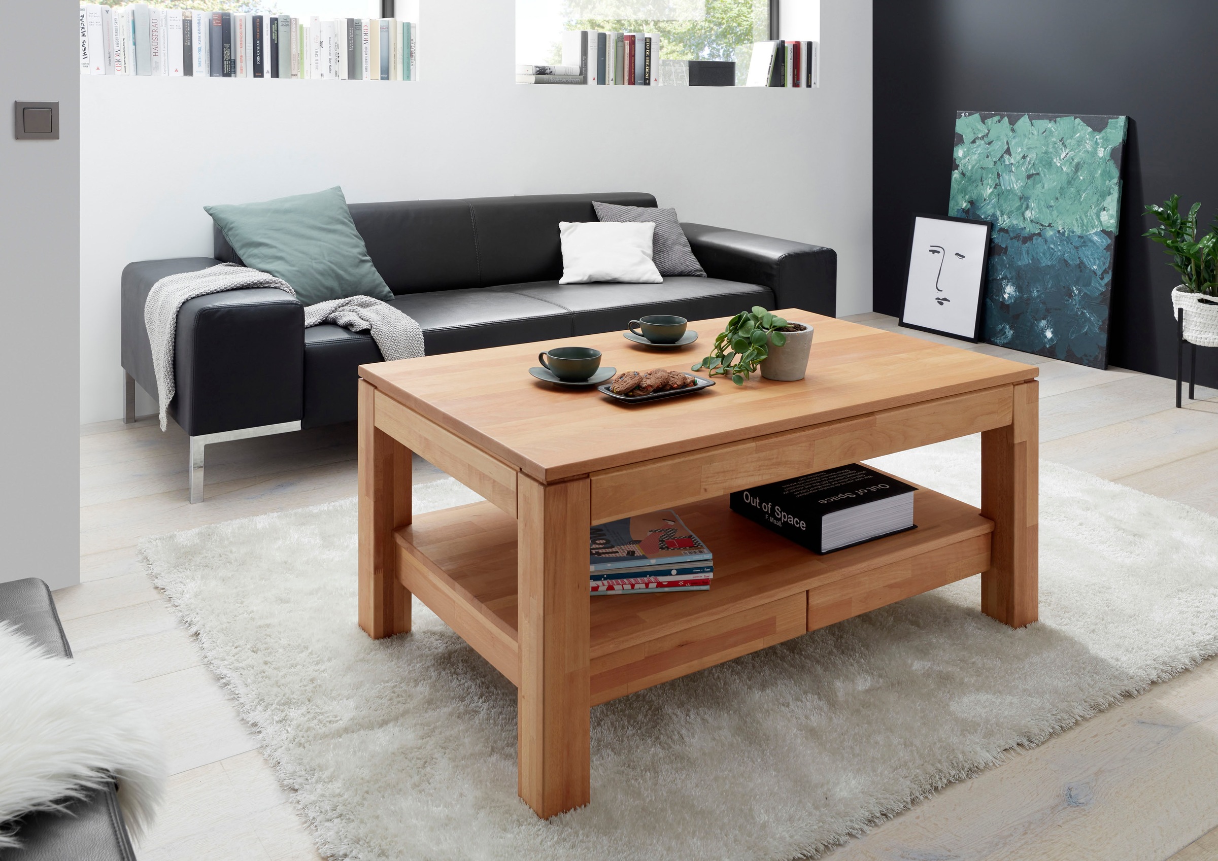 Image of MCA furniture Couchtisch, Couchtisch Massivholz mit Schubladen bei Ackermann Versand Schweiz