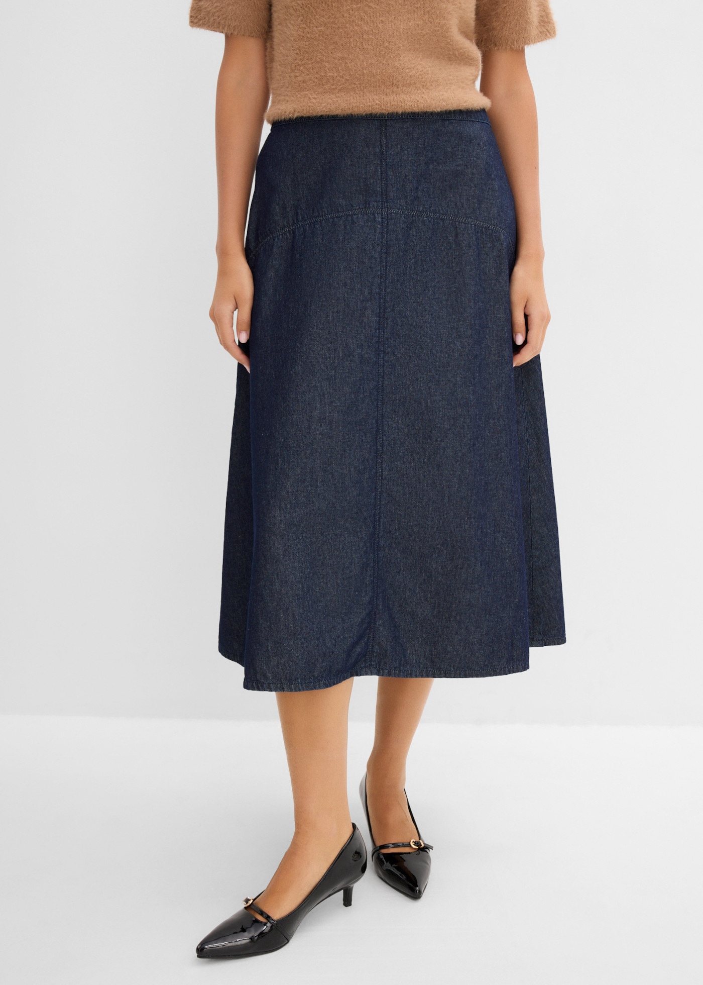 Image of bonprix Jeansrock aus Baumwolle, mit eleganter Passform