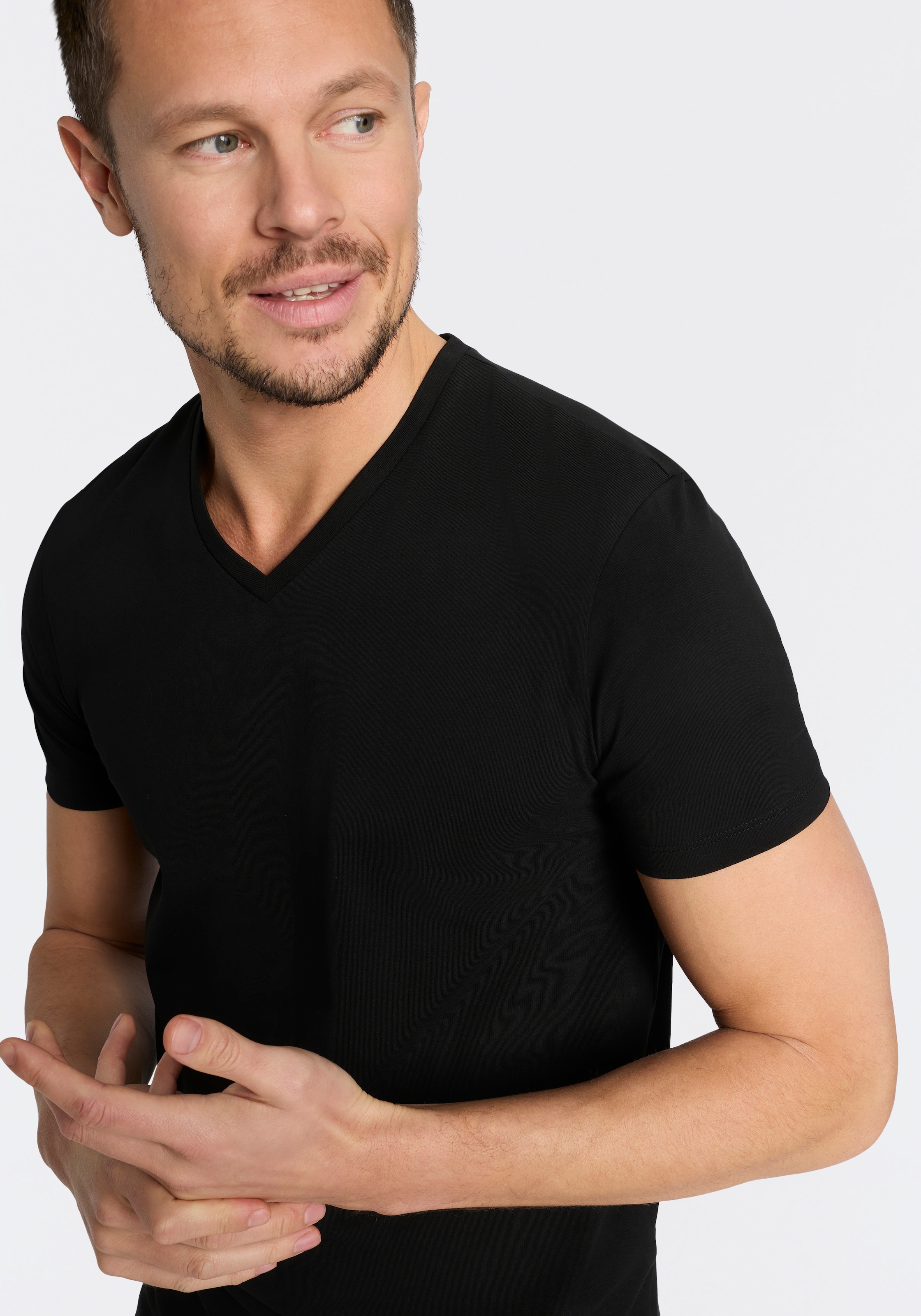HUGO T-shirt »HUGO-V« Paquet, 2er,  V-Ausschnitt, Slim-Fit, HUGO Logo-Print