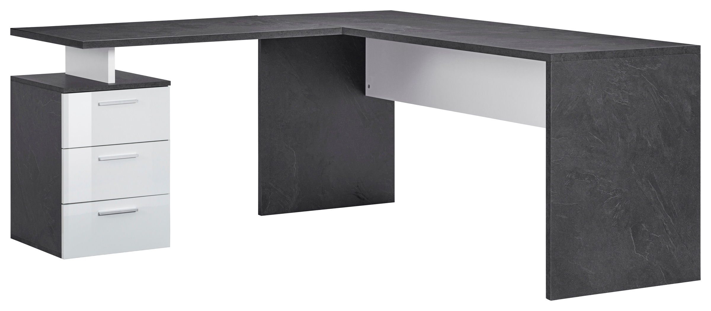 Image of Home affaire Eckschreibtisch "New Selina" Schreibtisch, Schubkästen, mit oder ohne Monitoraufsatz, B 180/160 cm