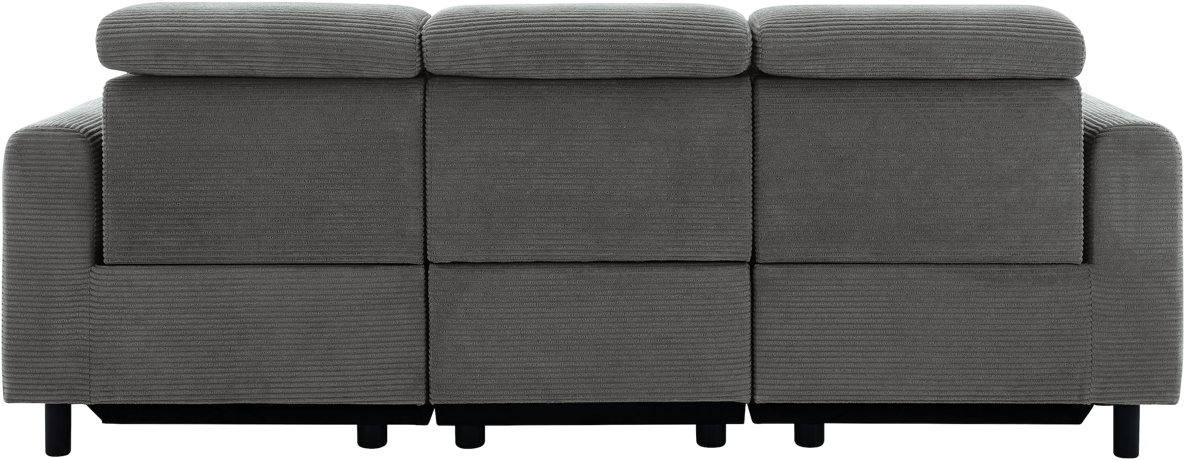 GOODproduct 3-Sitzer »SKAANE Cord-Sofa, 229 cm, manuelle u. elektrische Relaxfunktion« Relax-Funktion in 2 Sitzen, Kopfteilverstellung, Federkernpolsterung
