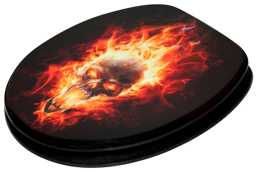 Sanilo WC-Sitz »Totenkopf in Flammen«