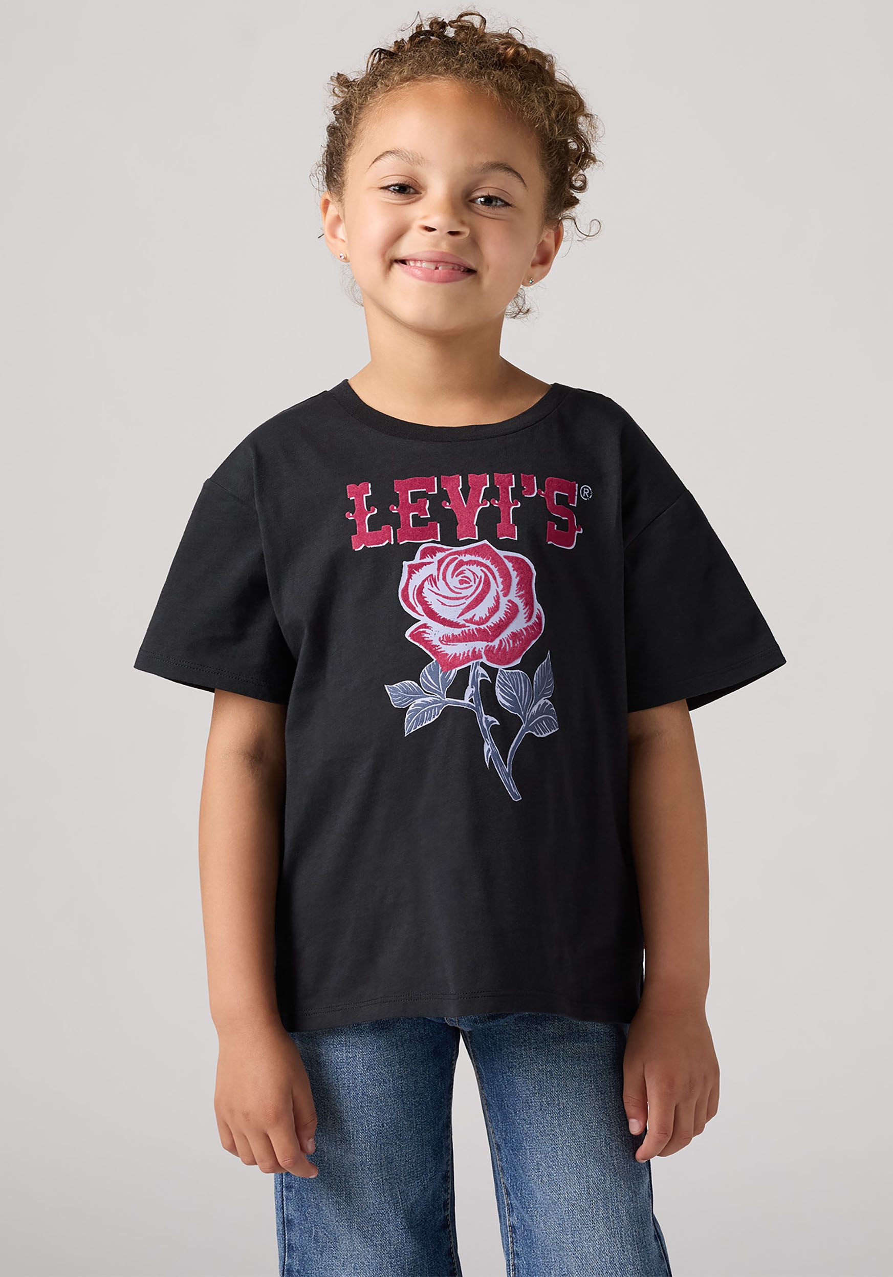 Levi's® Kids T-Shirt »LVG OVERSIZED WESTERN ROSES TEE«, mit grossem Print "Rose", for Girls
